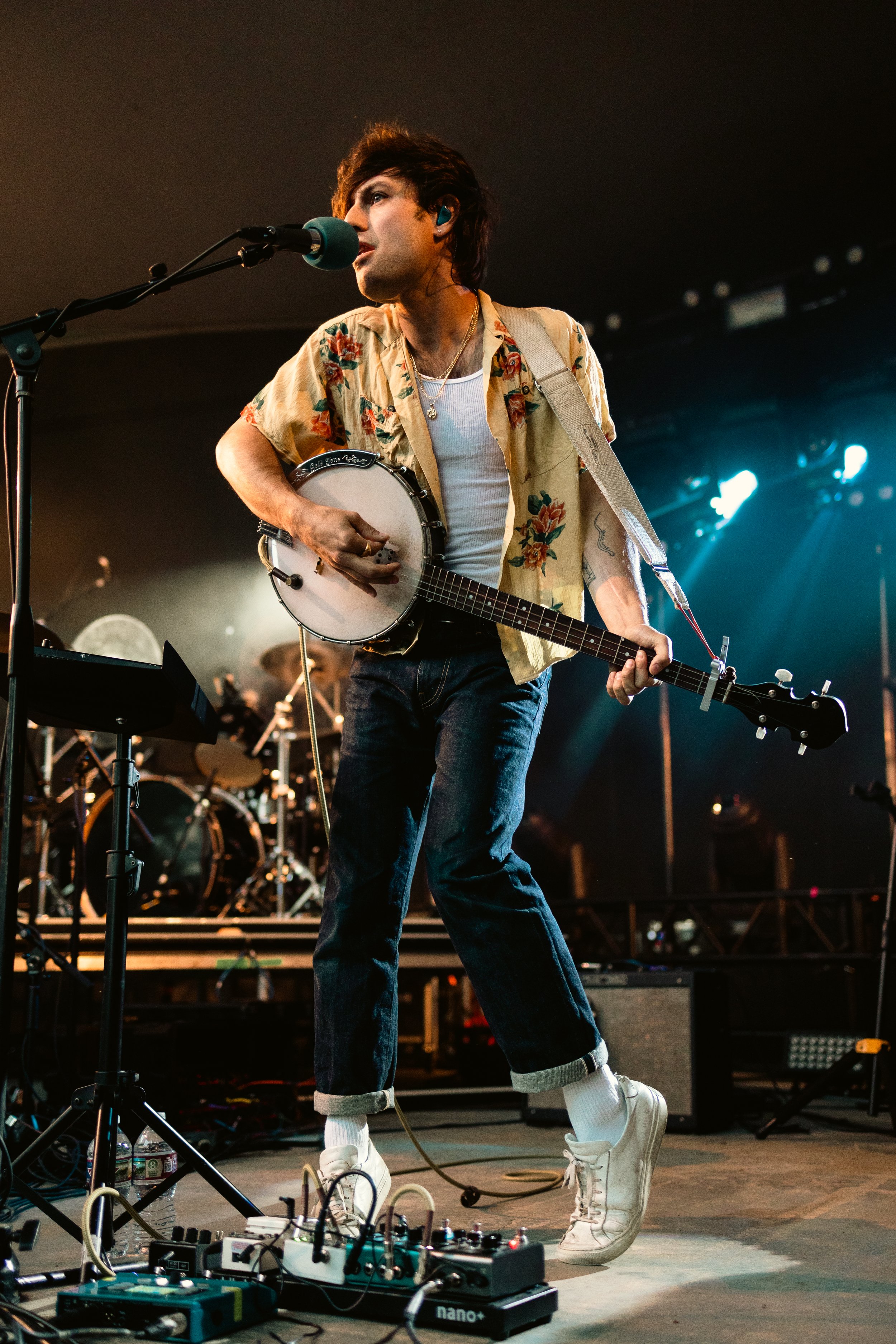  Adrian Galvin, the face of Yoke Lore, gives an energetic performance. 