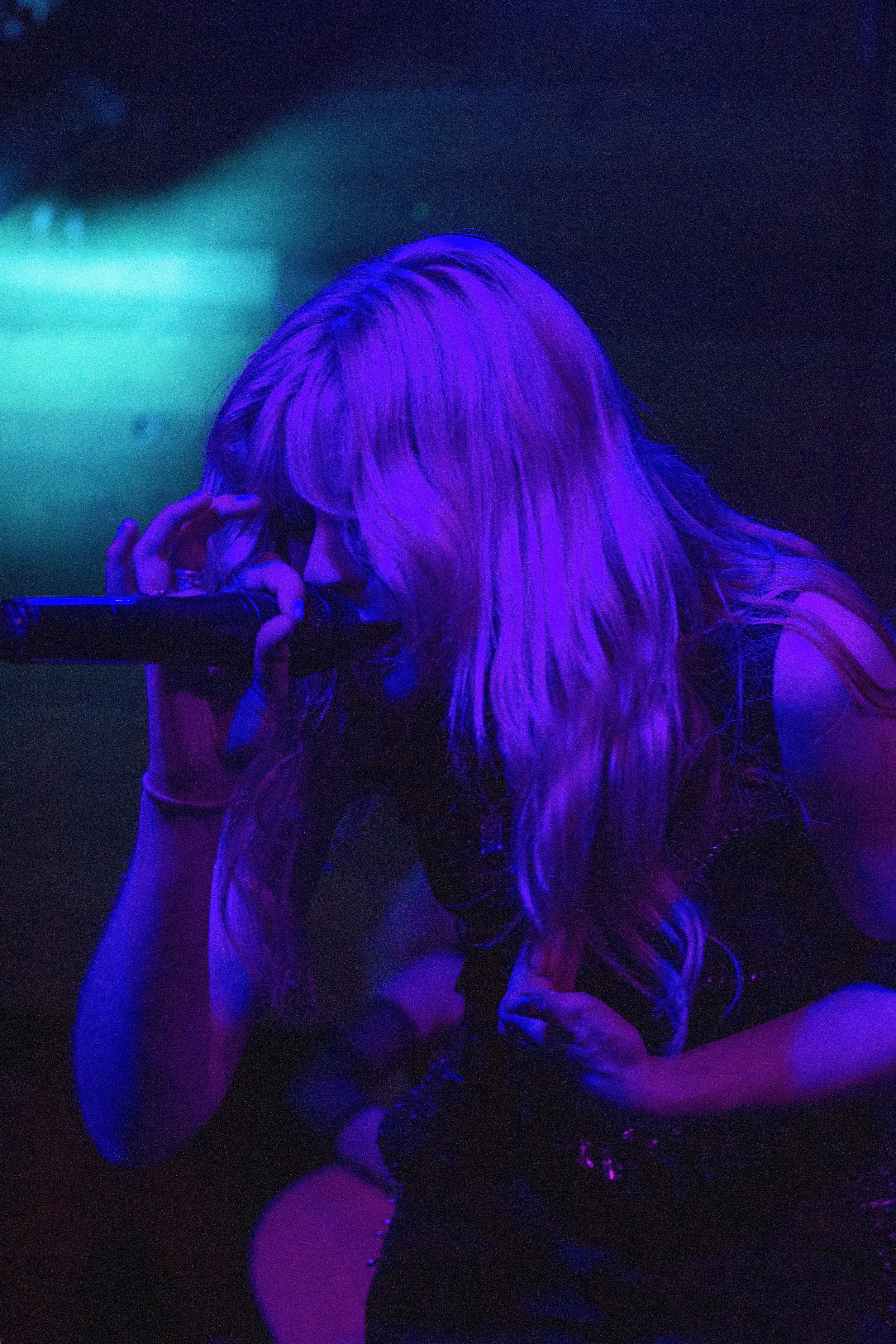  Dylan looks out to the crowd as she performs songs from her three most recent albums. 