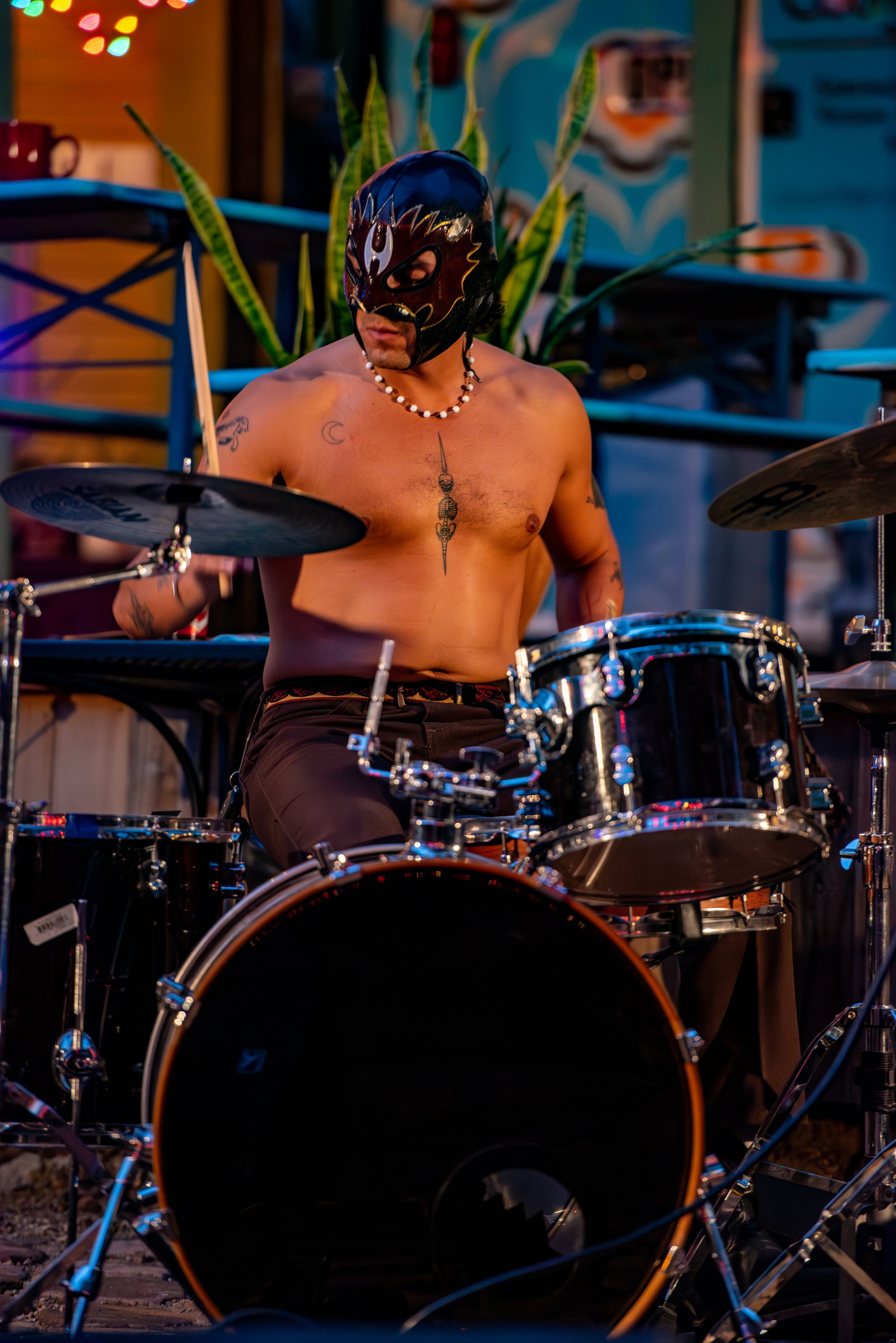  Ruben Paquian, the drummer for Dmitri, plays a solo mid-song.  Photo by Mackenzie Coleman  