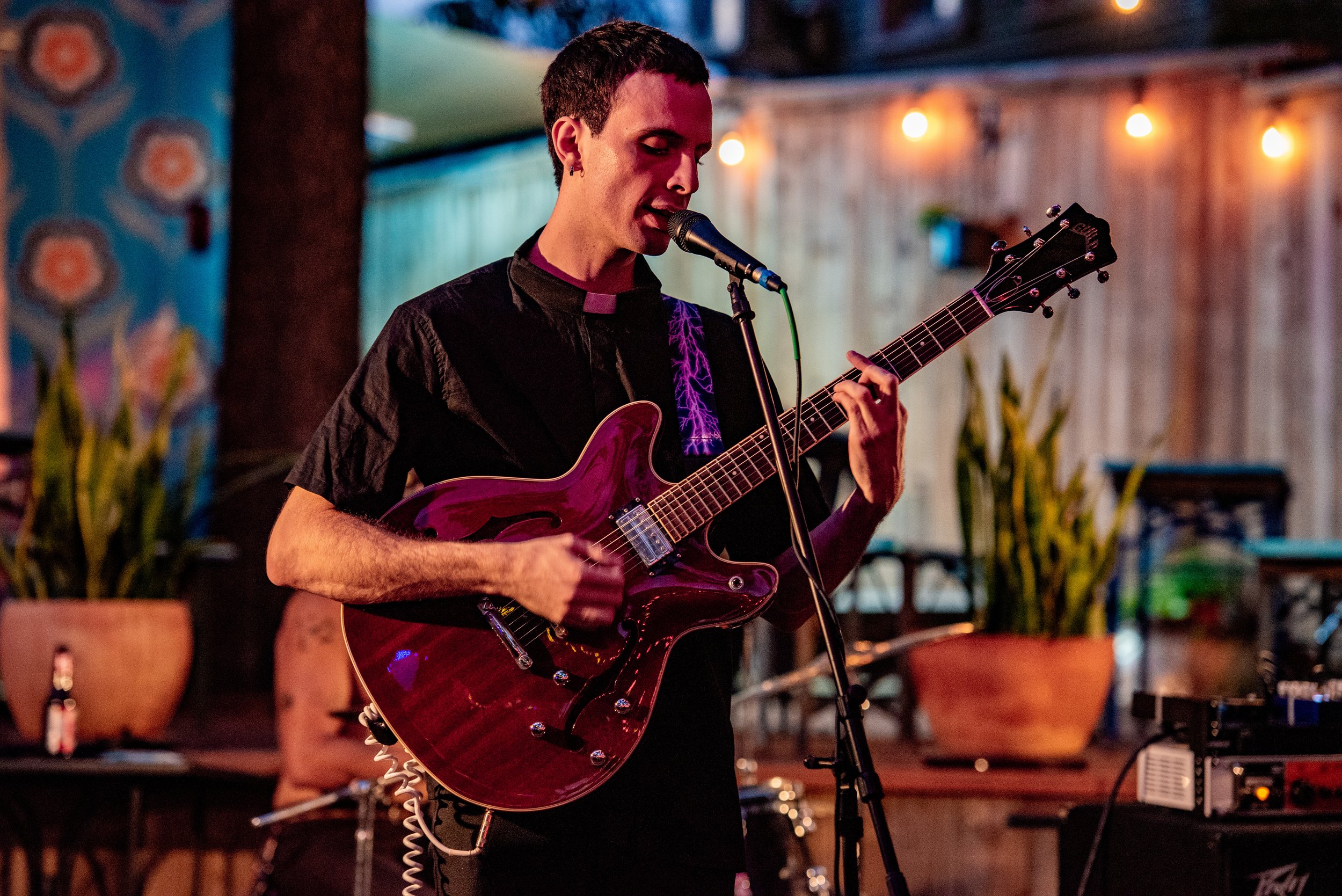  James Hebert of Dimitri sings the last song of the band’s set.  Photo by Mackenzie Coleman  