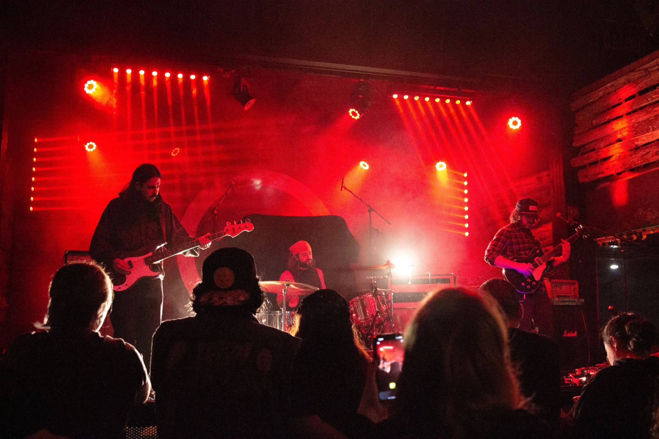  The first opener, Grivo, performs songs from its newest album,  Elude . 
