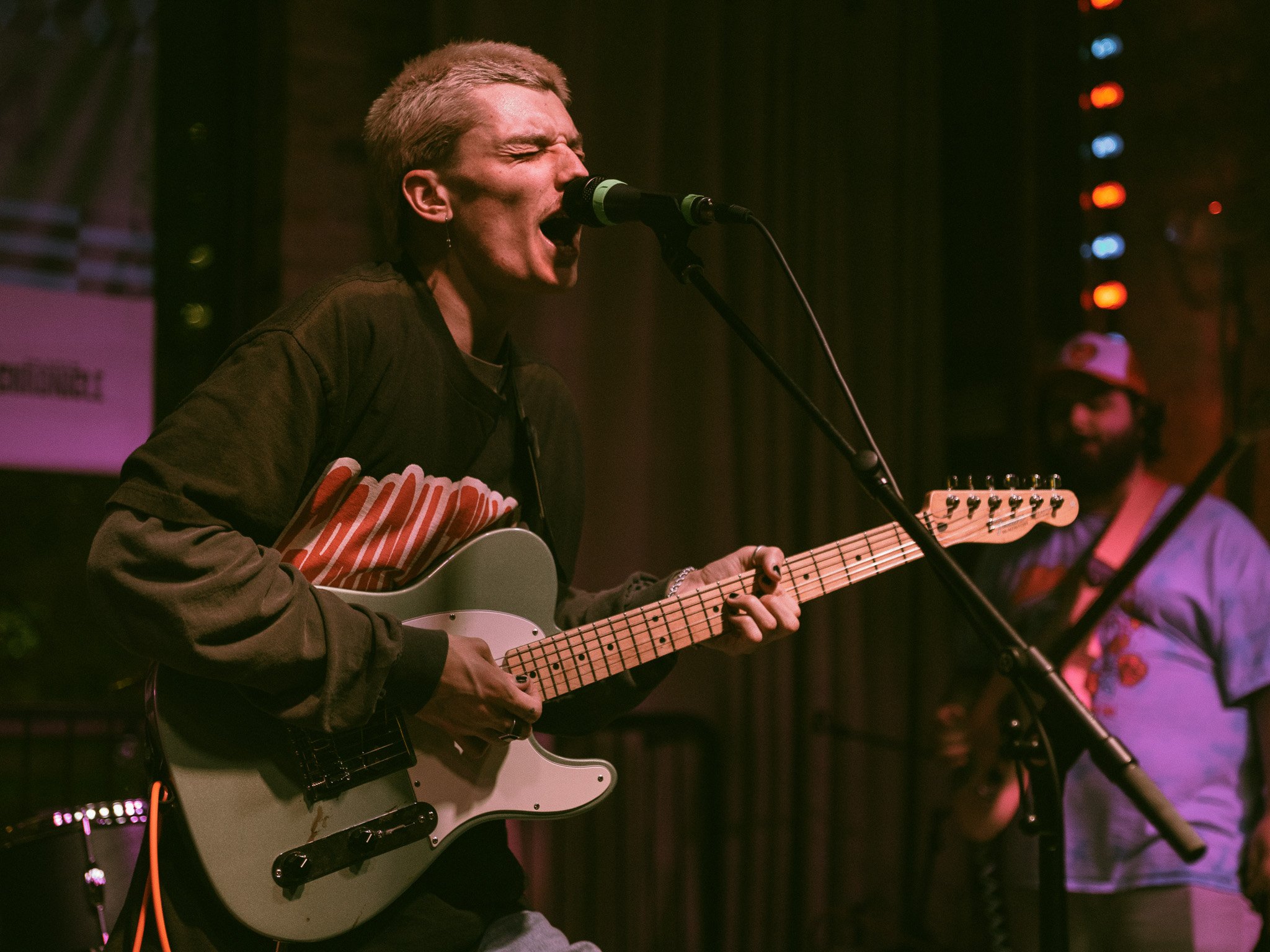  Punk-rock act Worry Club take the stage at Cooper’s BBQ. 