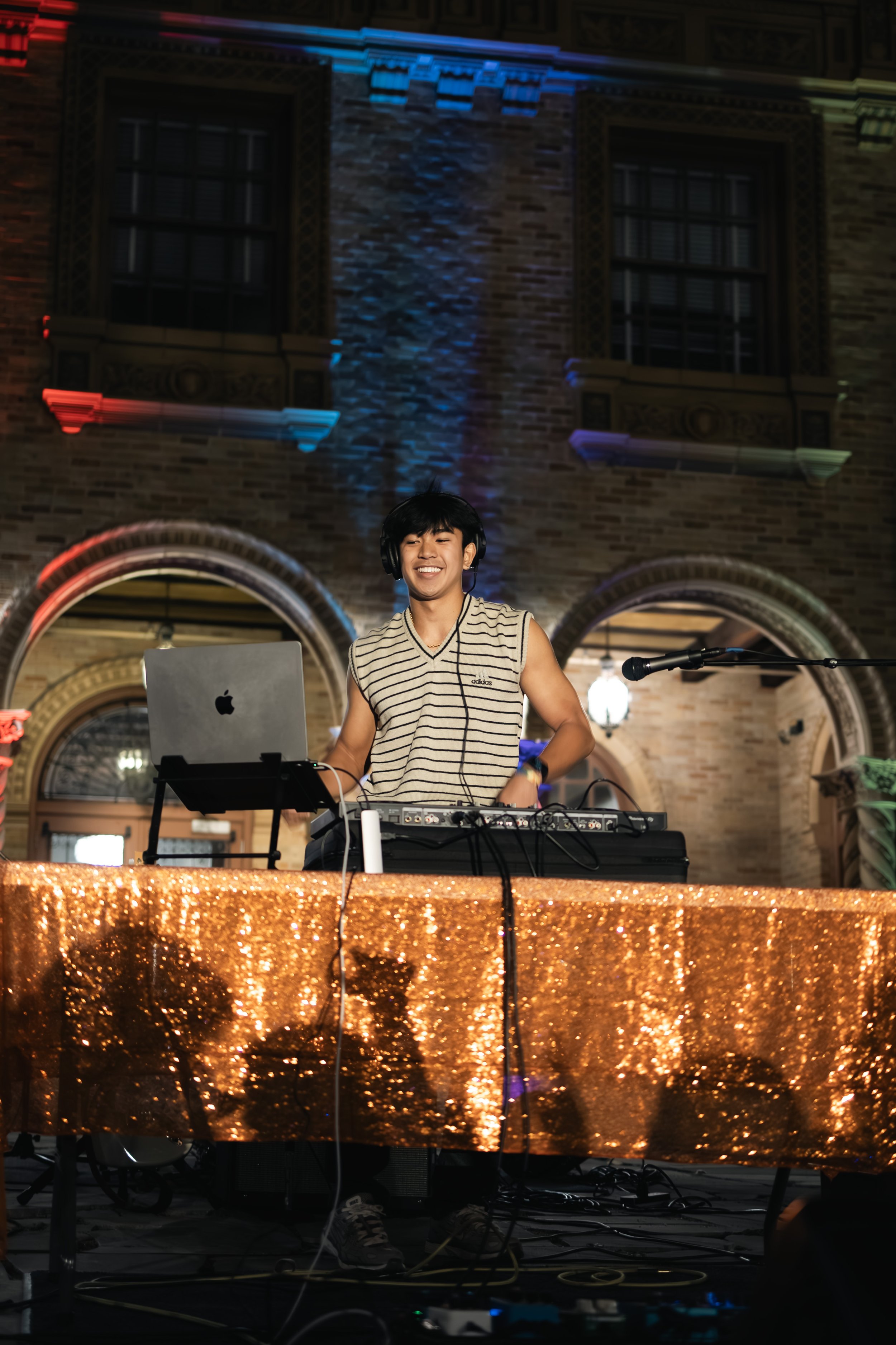  DJ Sheepy mixes dance-pop hits for the energetic students and their families. 