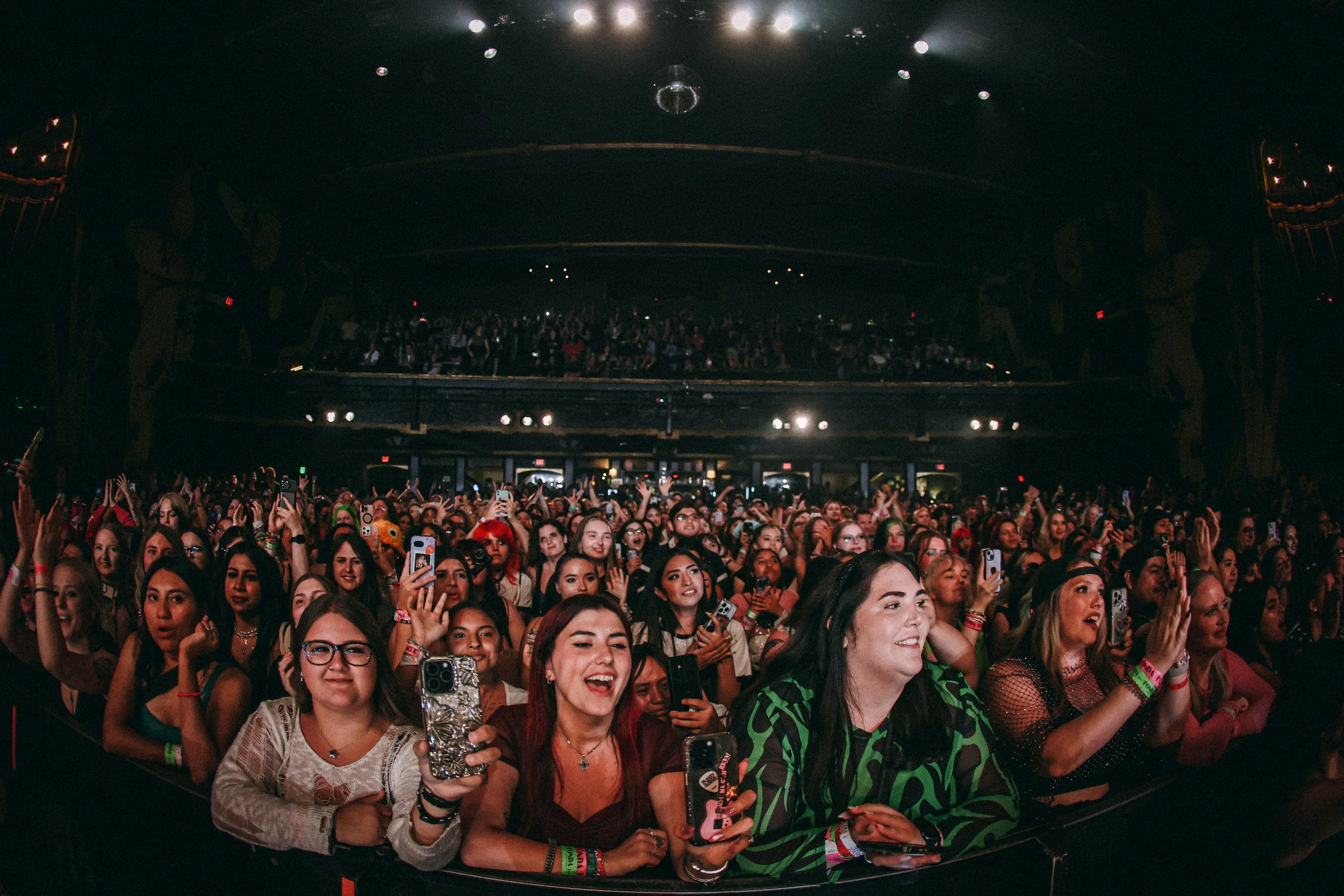  Fans show their love in between songs. 