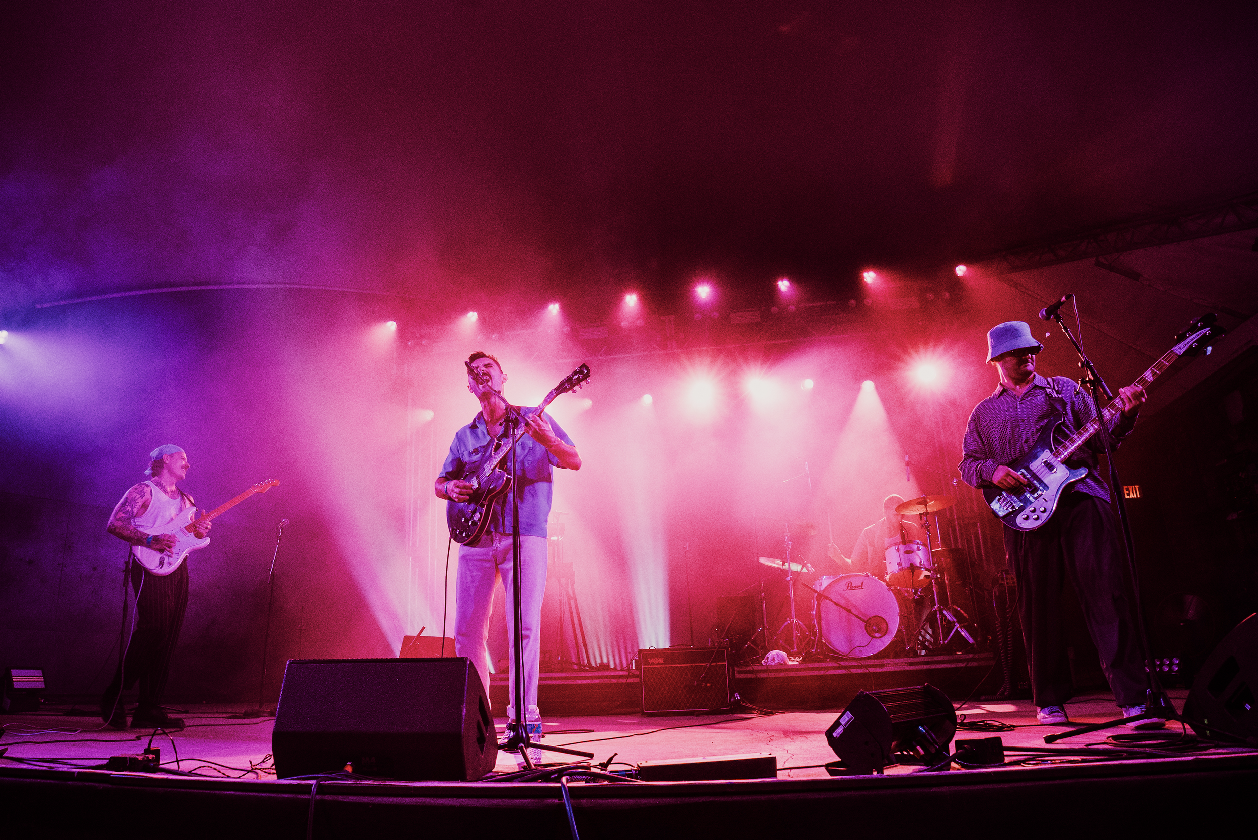 The band performs for a crowd filled with friends, family, and fans — a pinnacle moment for Night Cap at the release of its new album, It’s Happening.