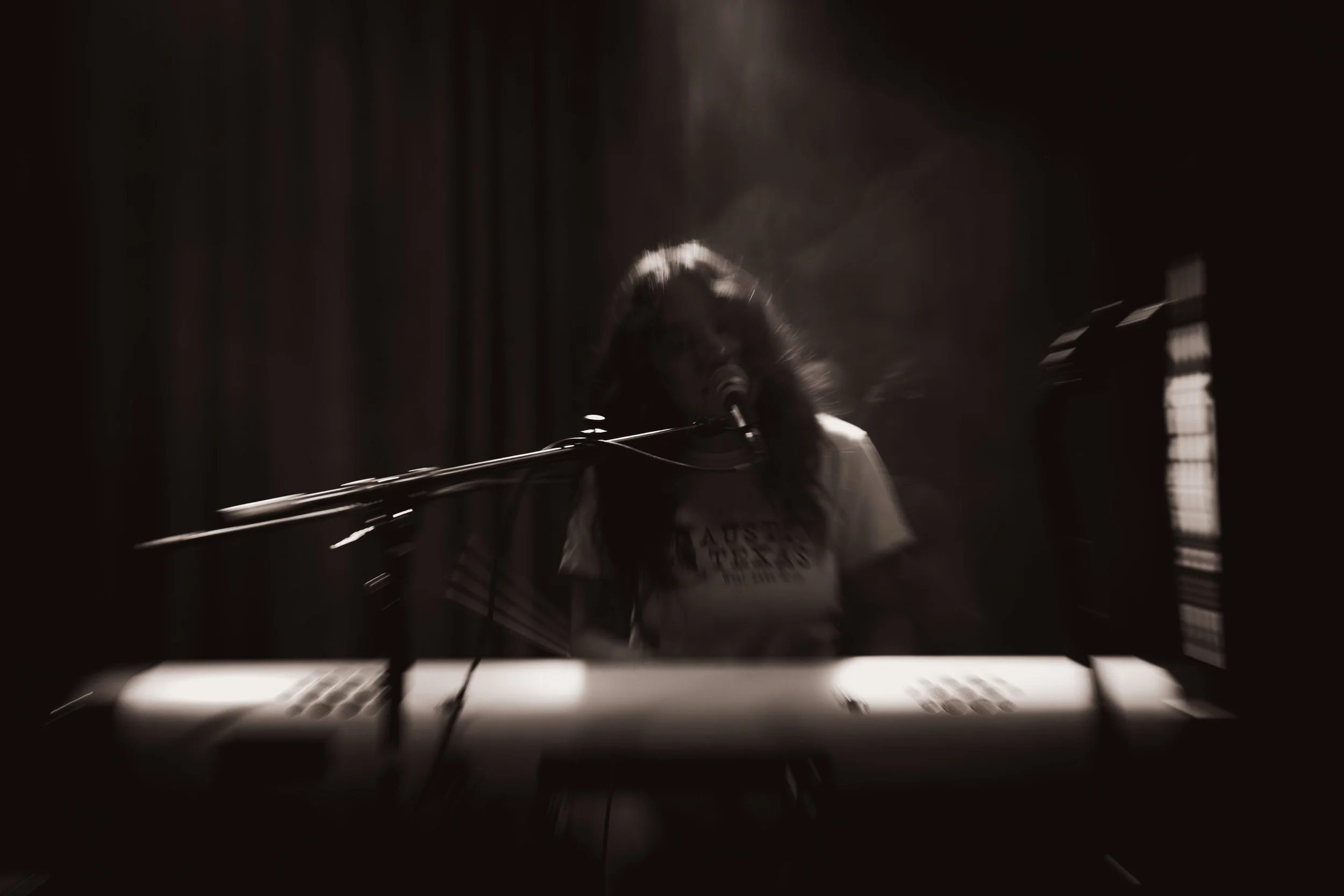 Fontaine rocks out on the keyboard during English Teacher’s live rendition of “Broken Biscuits.”