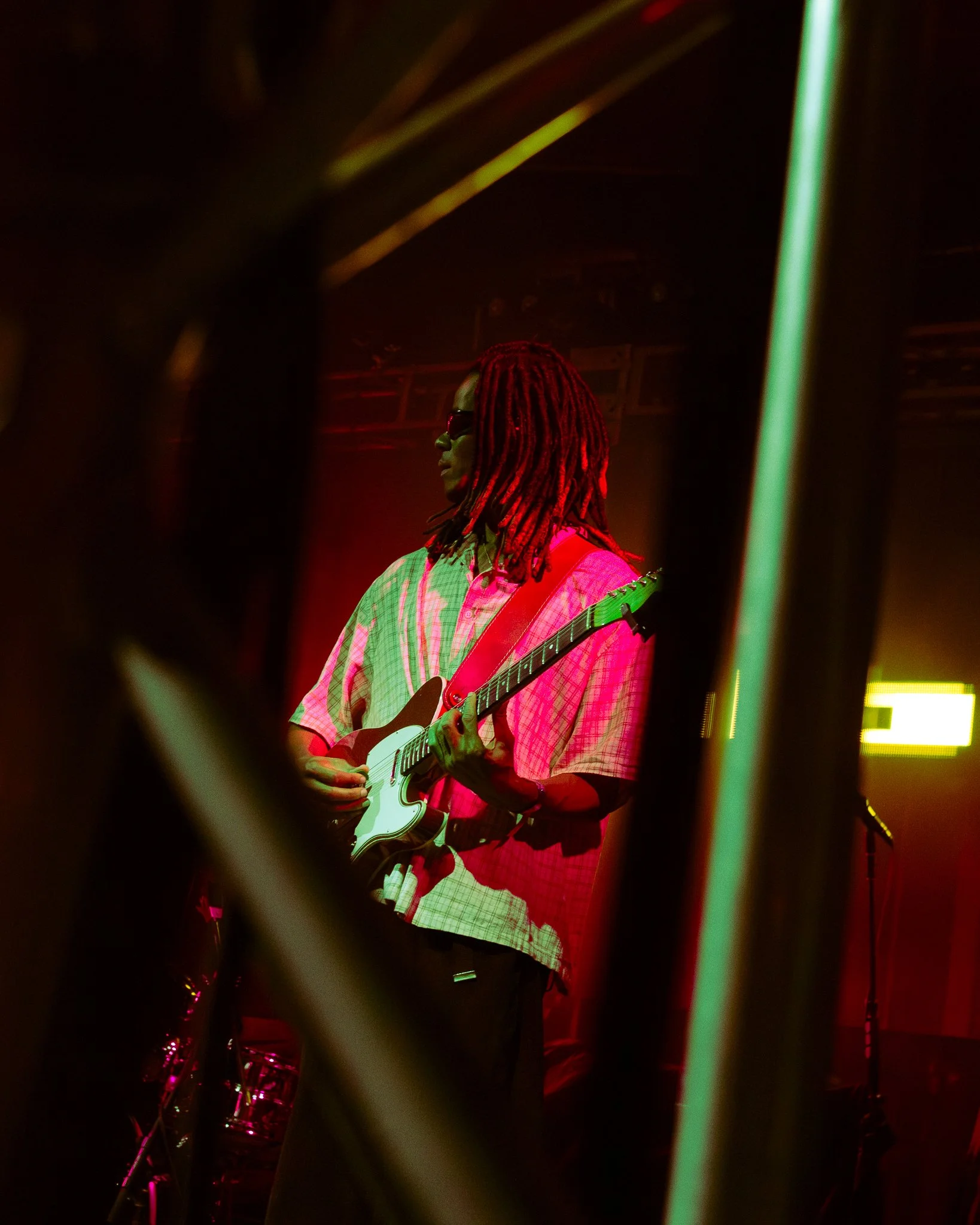 The indie-grunge band, bby, warms up the Austin, Texas, crowd for the second night in a row.