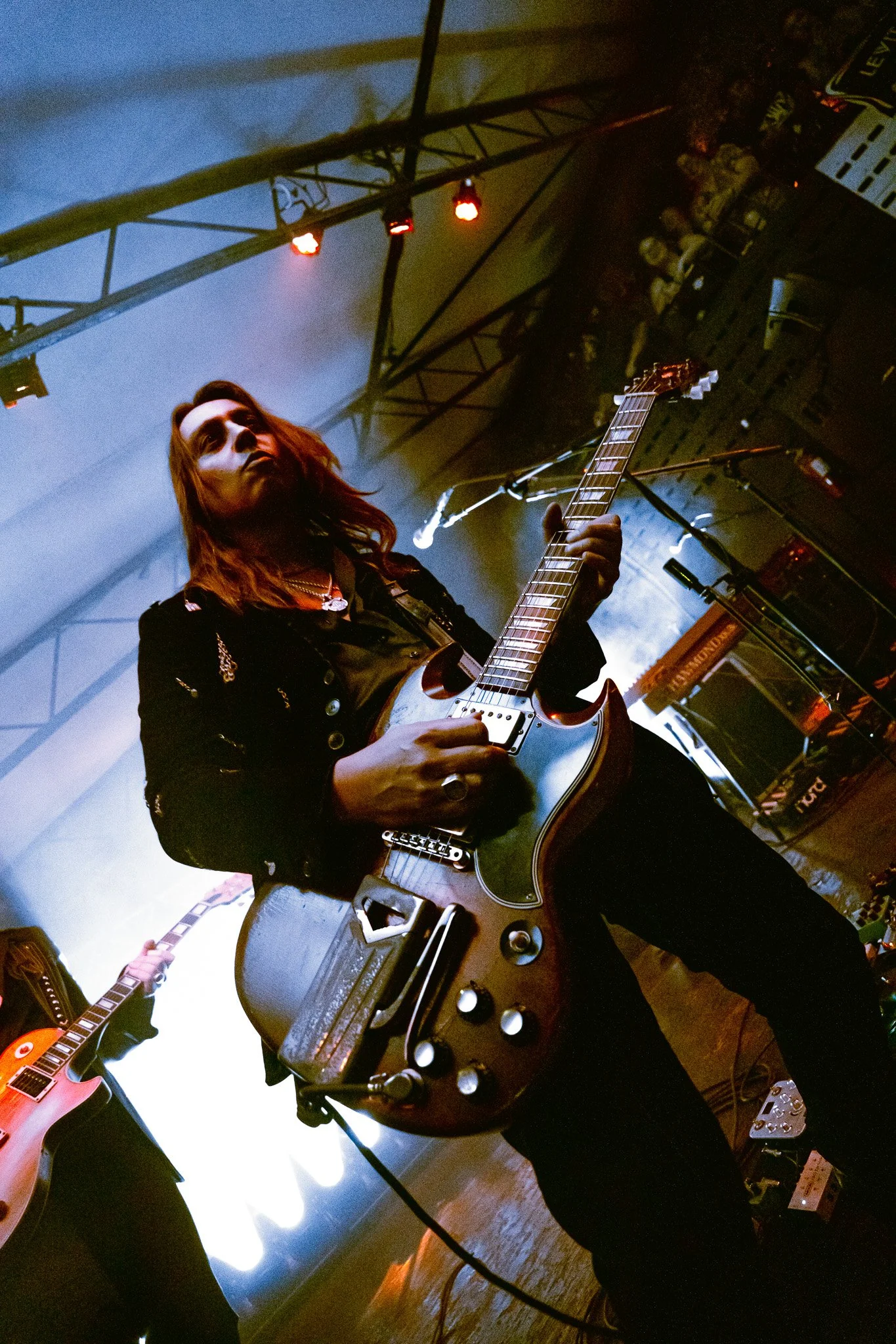 Lead singer and guitarist Chris Turpin and guitarist Jake Kiszka combine their talents during “Raider.”