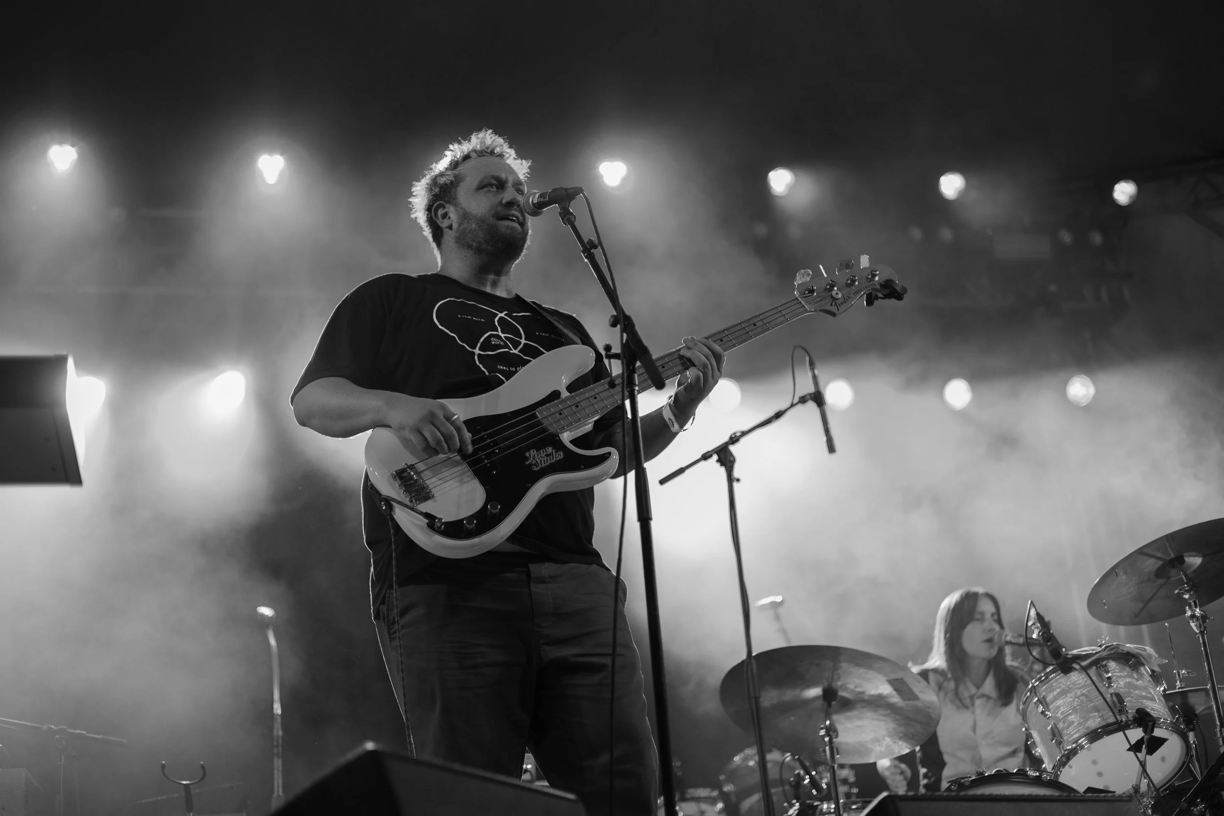 Sun June, Austin natives, kicked off its supporting set for Dr. Dog with its regret pop hit “Easy.”