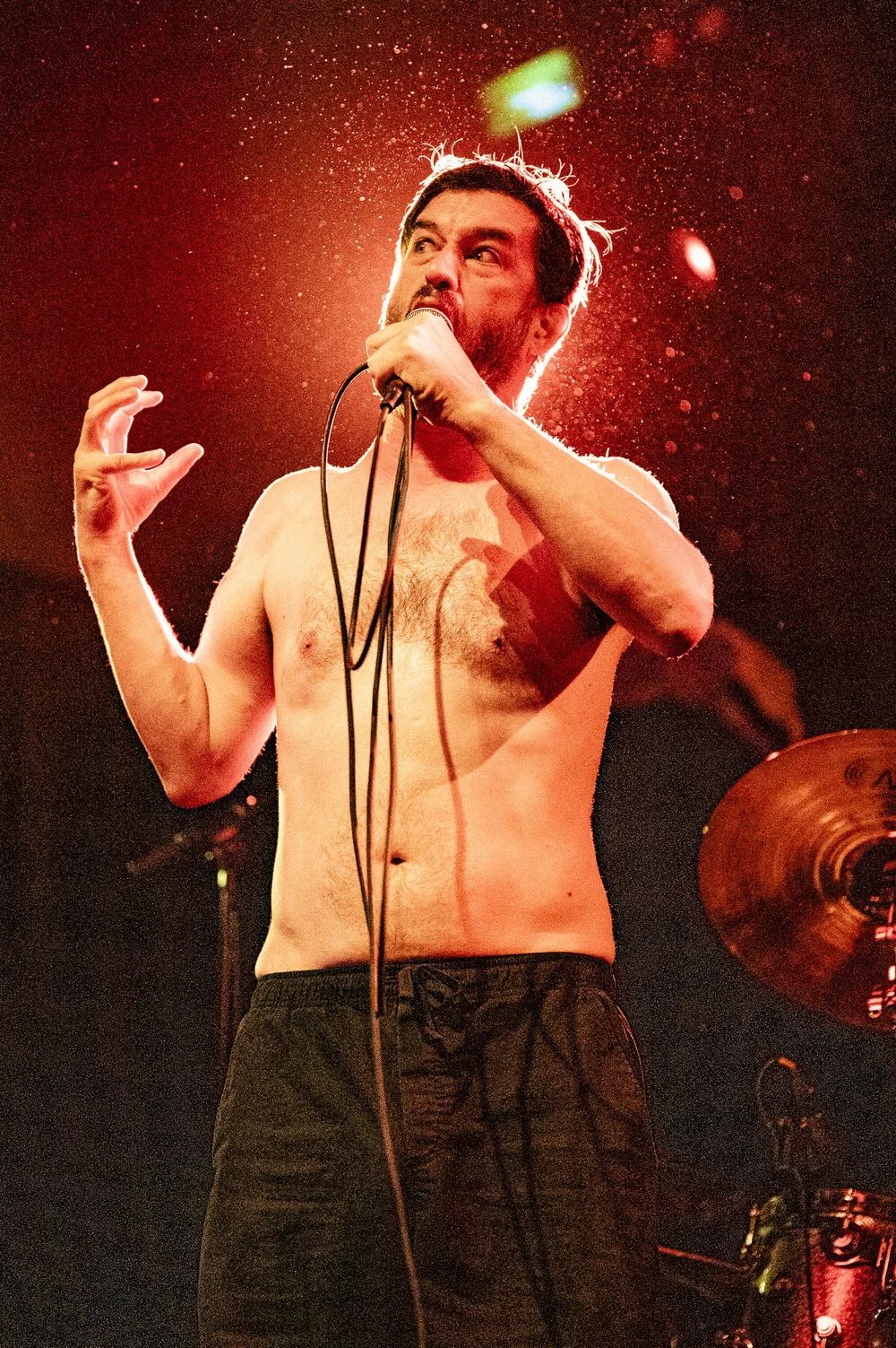  Lead vocalist, Raygun Busch, screams out the chorus of “Why.” 