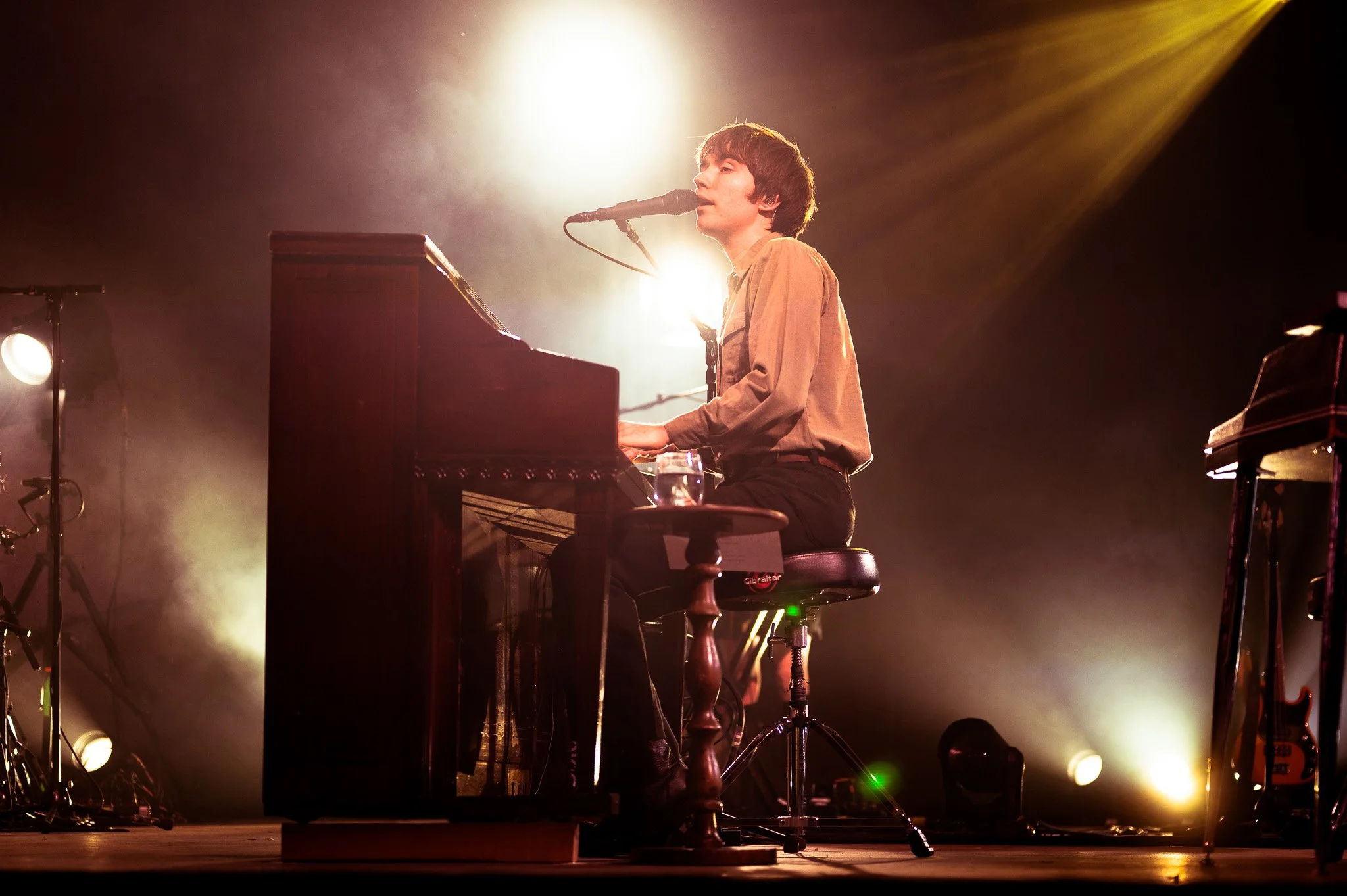  Playing the piano, Matt Maltese sings songs from his latest album  Hers . 