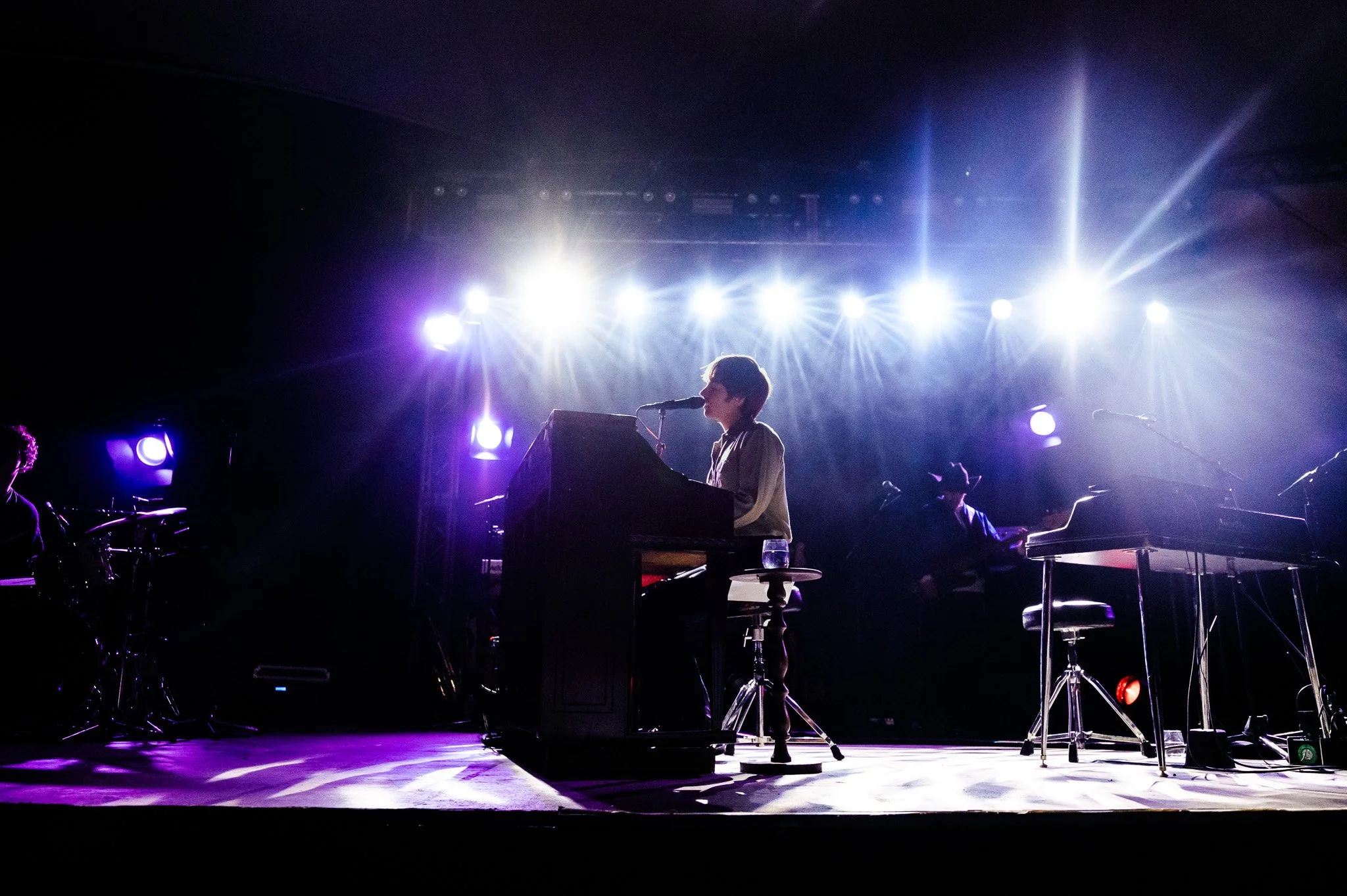 Playing the piano, Matt Maltese sings songs from his latest album  Hers . 