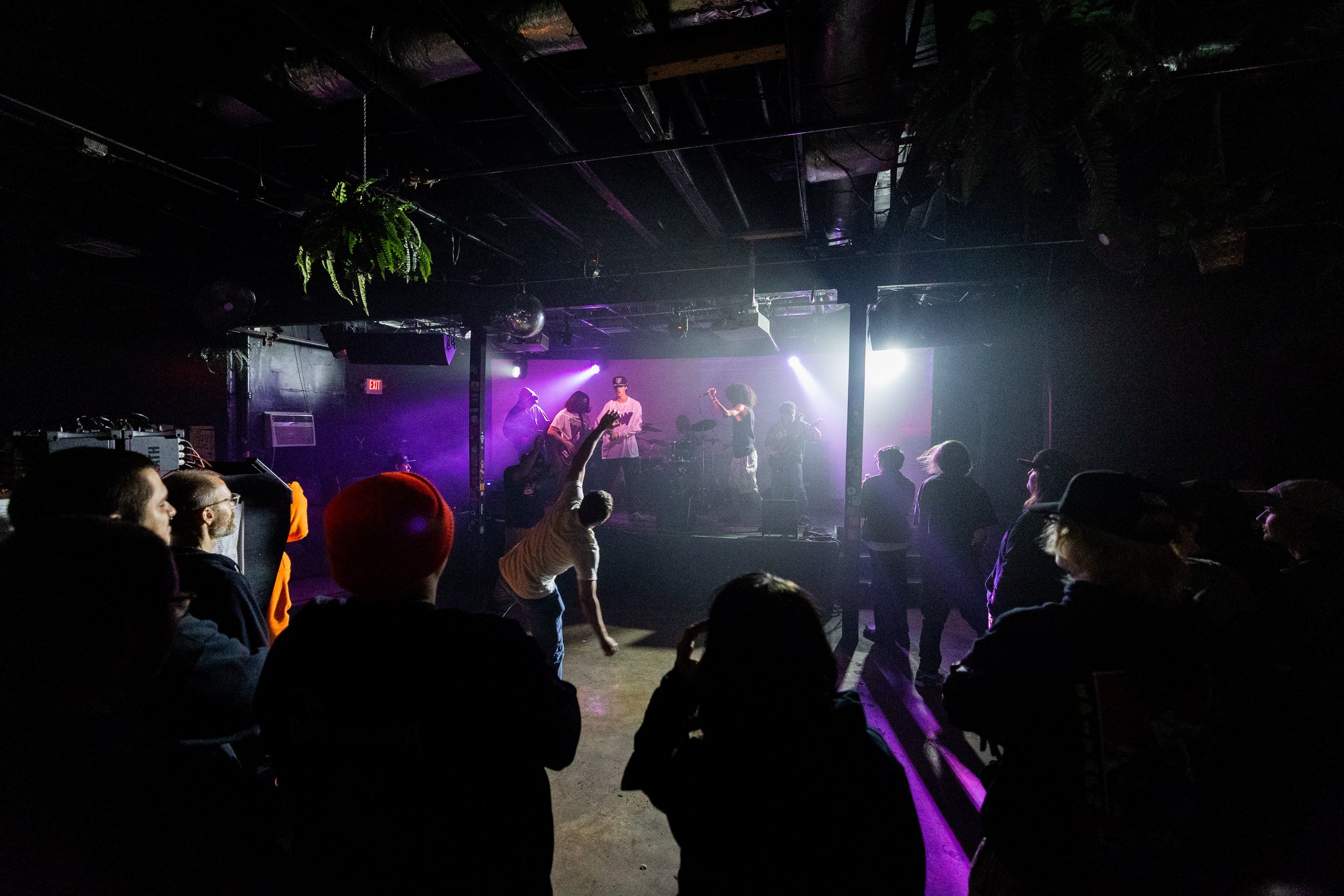  During its opening set for Boltcutter, local metalcore band Trapin Percatory, encourages fans to try out moshing. 