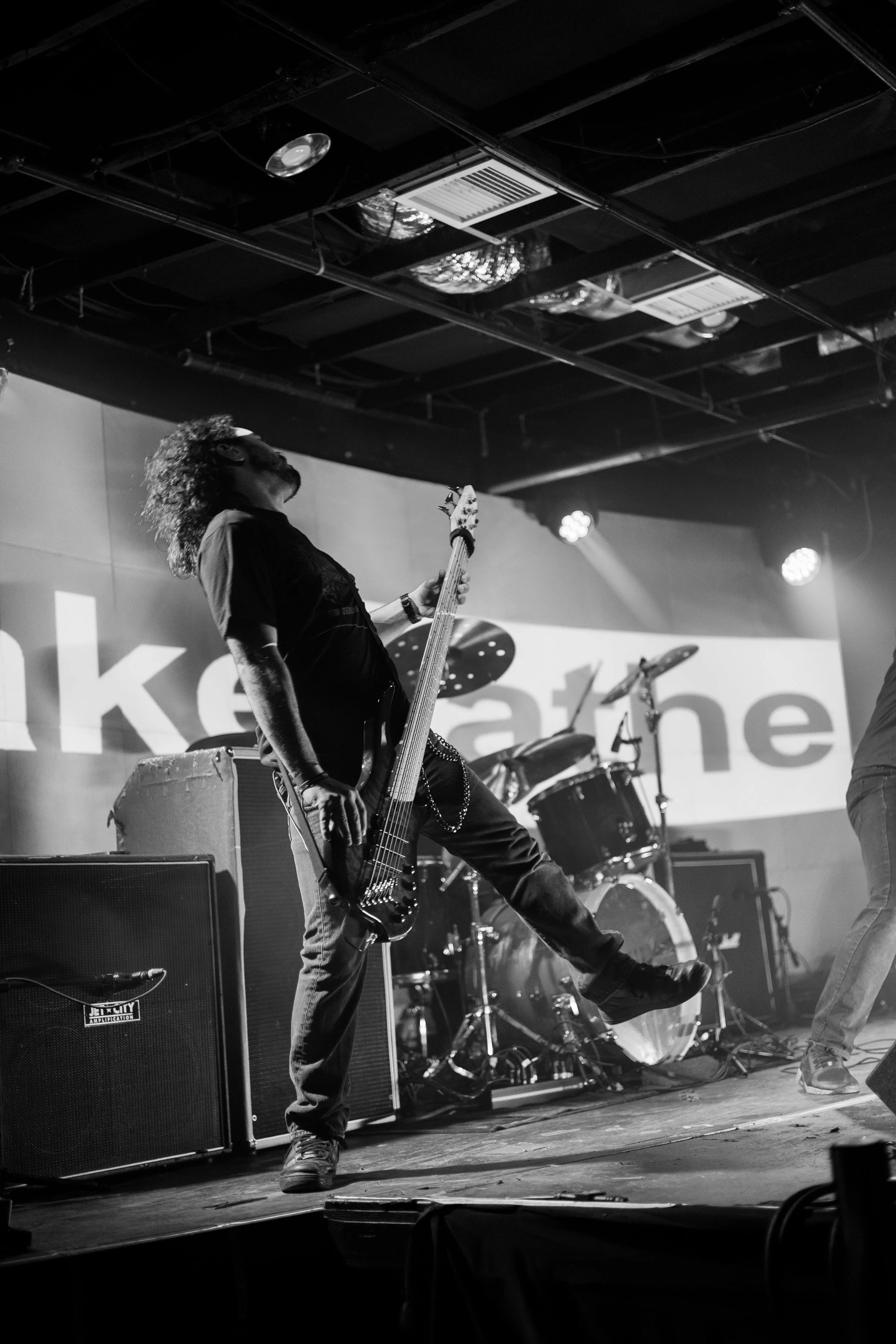   3-4: Bassist TJ Prodigalidad and lead singer John Slofkoski show off their skills as they perform Snakefather’s title track “No More Faces” off its 2024 album. 