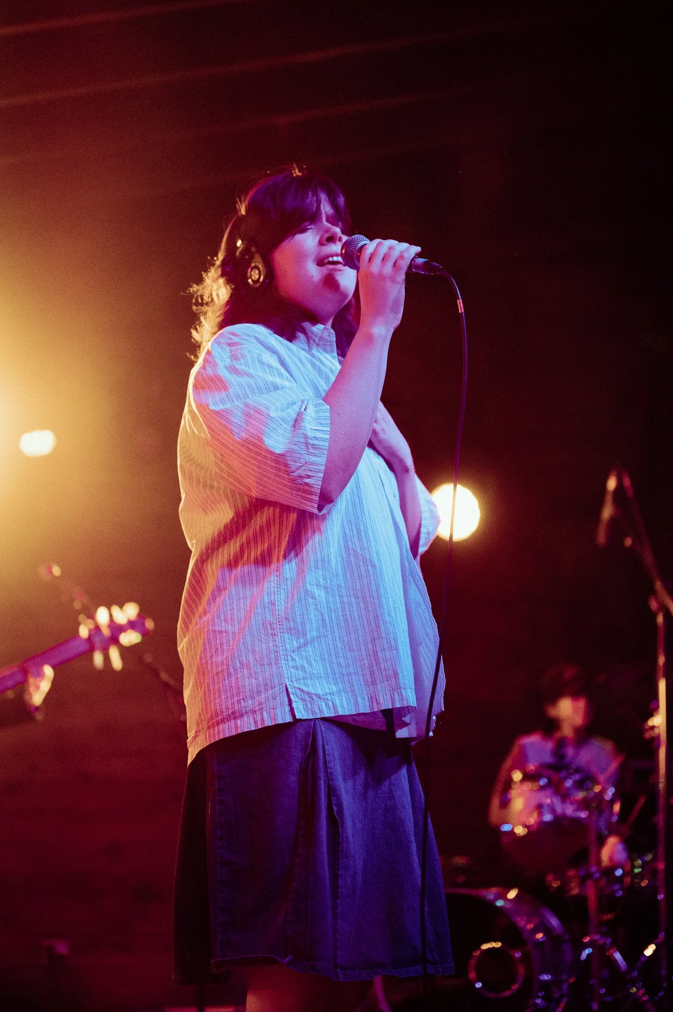  Ross walks across the stage while singing “Terrified,” a new change from performing at the back that they said makes them nervous. 