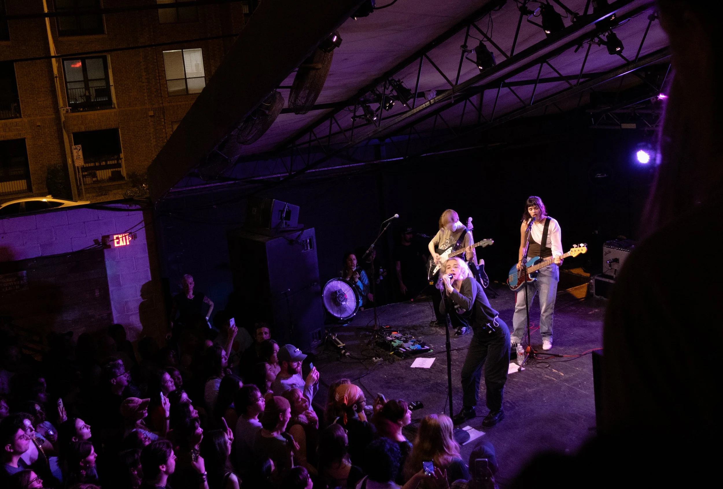  Blondshell sings the closing lyrics of “Sepsis” to the crowd: “​​And it should take a whole lot less / To turn me off, to turn me off.” 