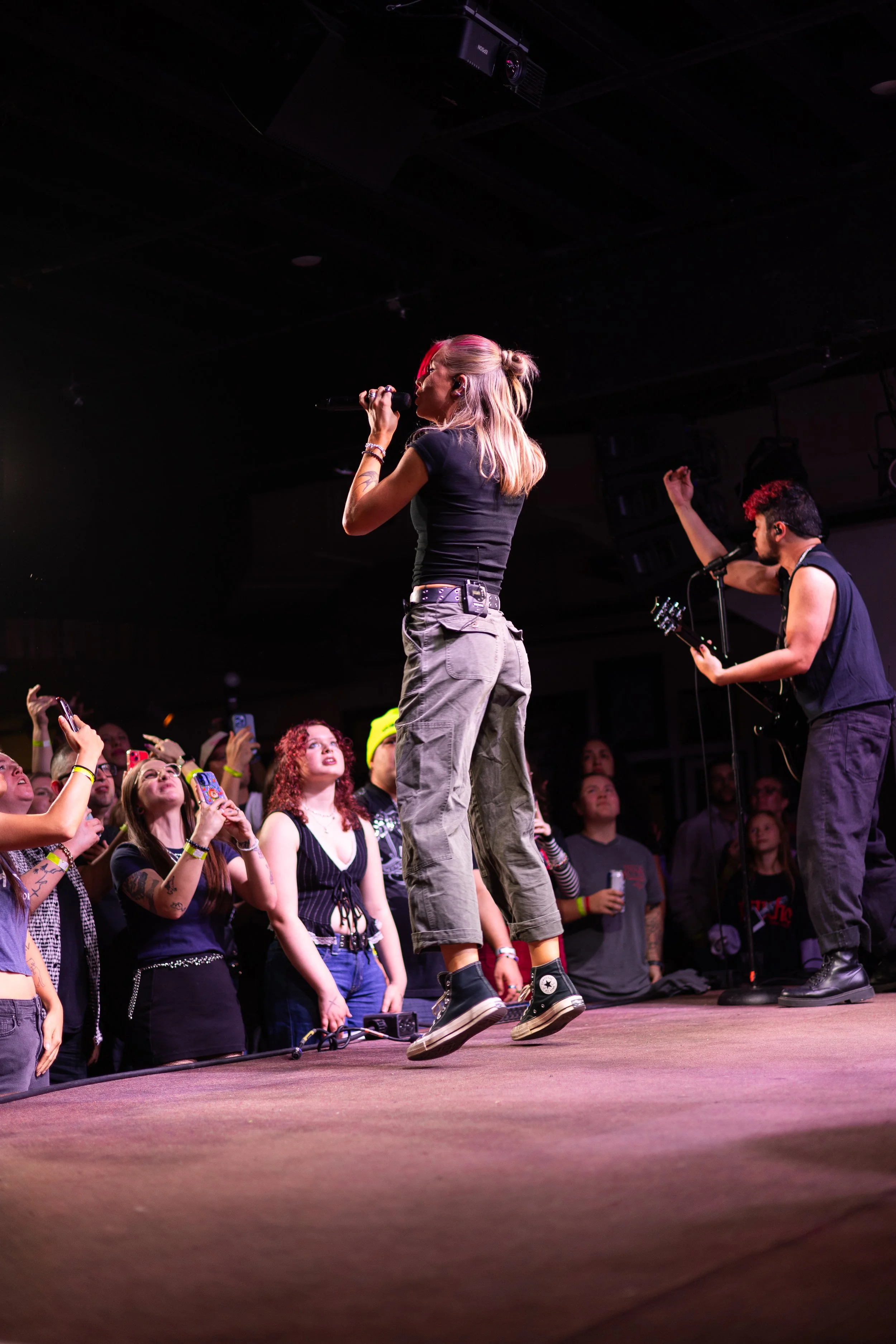  Acorn gets the crowd to jump and clap during her lively performance at Antone’s Nightclub. 