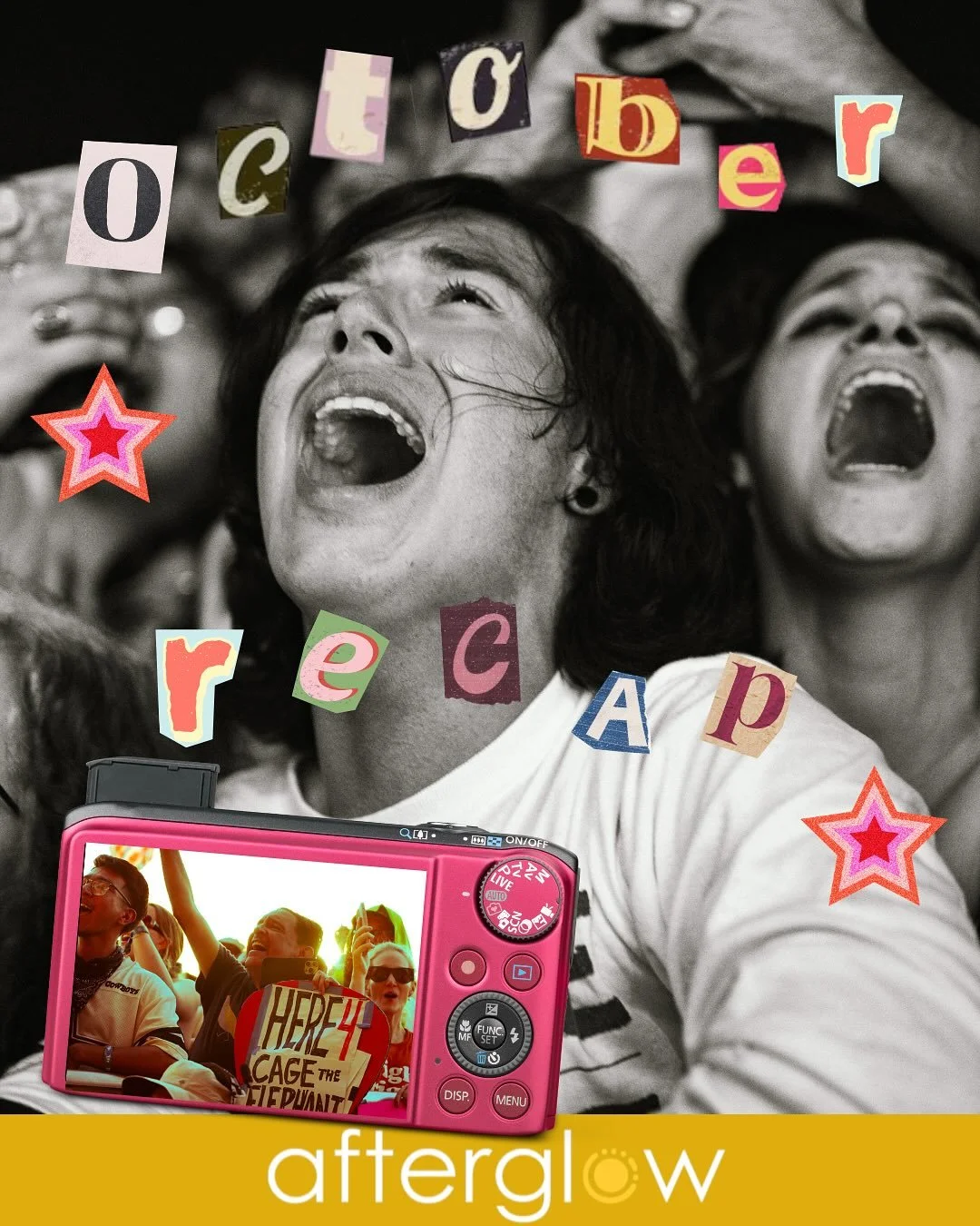 Happy Monday! ⭐️October went by fast, and was jam-packed for Afterglow. Check out our website for more ACL content, exclusive interviews, and photos from Austin concerts. 🎸💫

1st slide photo credits: 
@photoxadalae 
@mckennaray.jpg