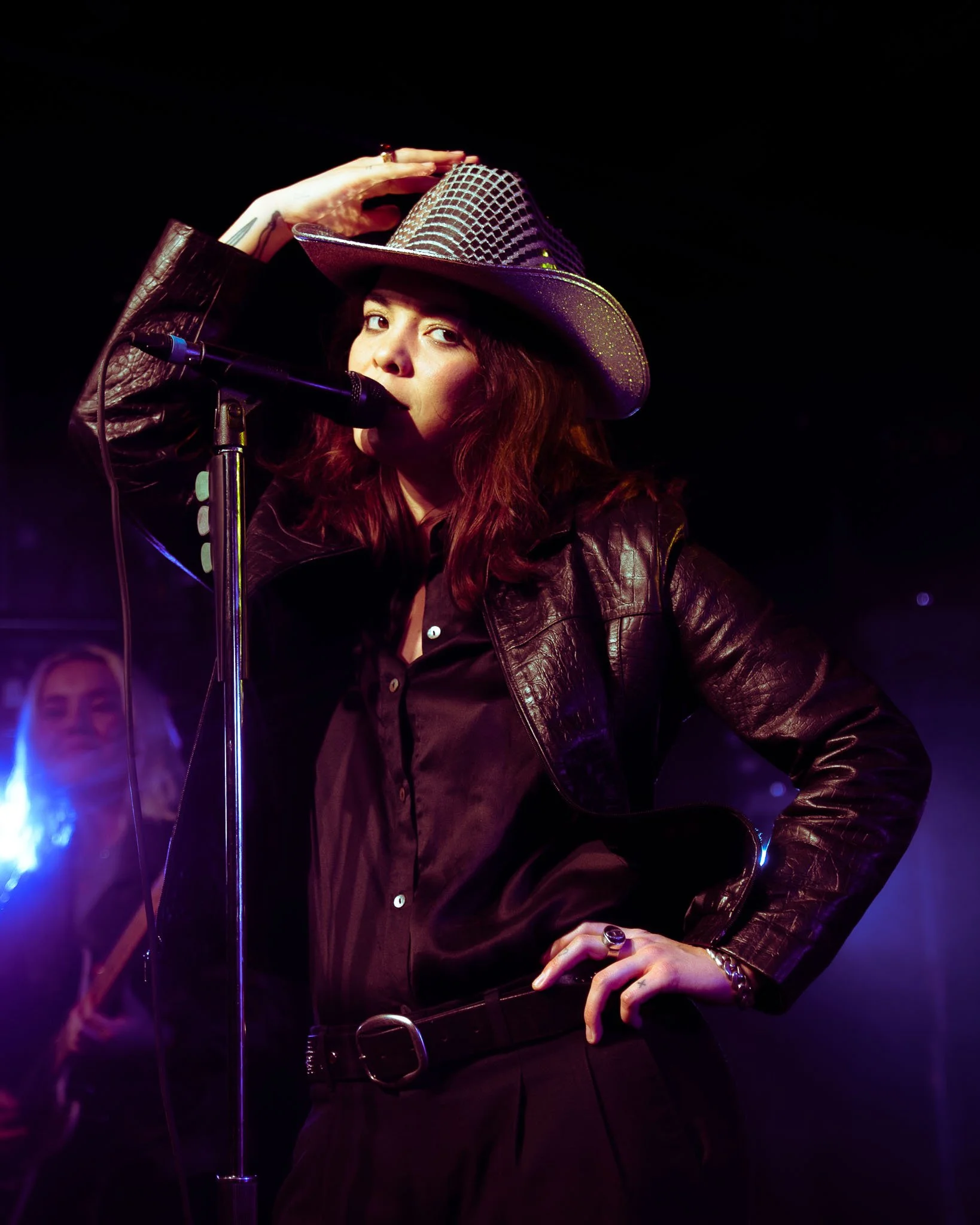  During “Gold Star Baby,” Ramirez rocks a shiny cowboy hat. 