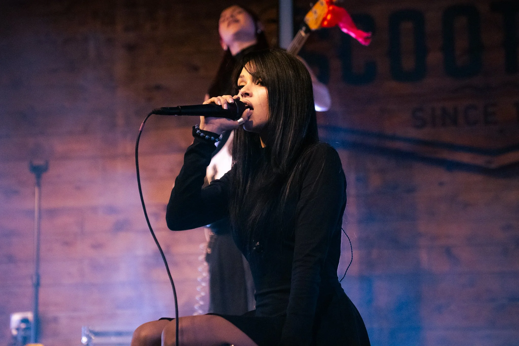  Lindemann locks eyes with the audience during “joyride.” 