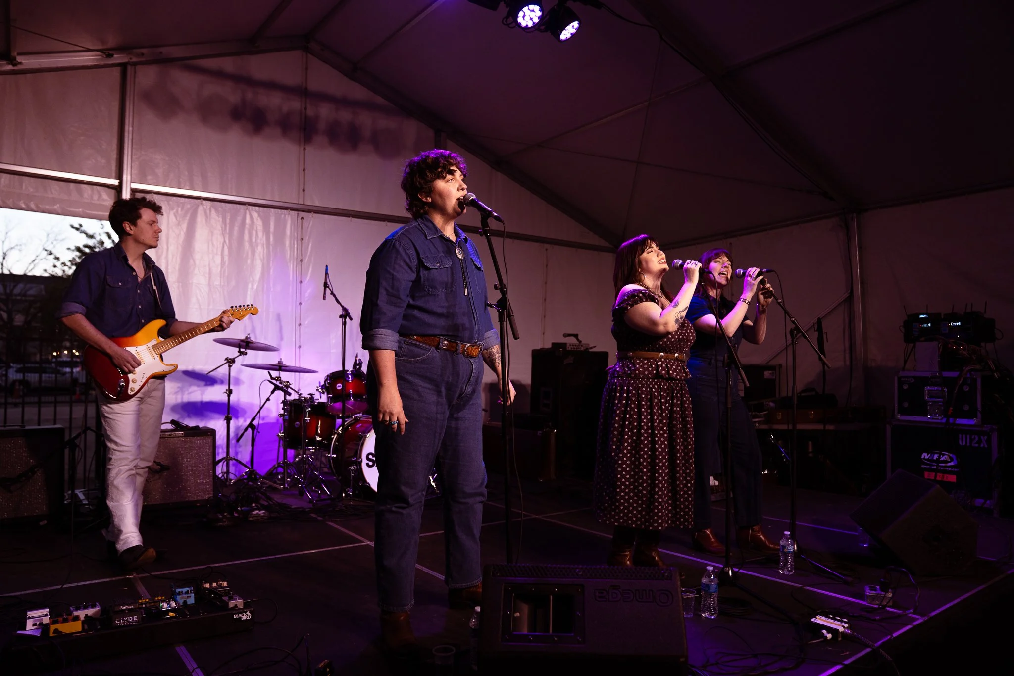  Next of Kin, an Austin-based alt-country trio, performs a stripped down set at SXSW’s “Made In Austin” showcase at Zilker Brewing Company. 