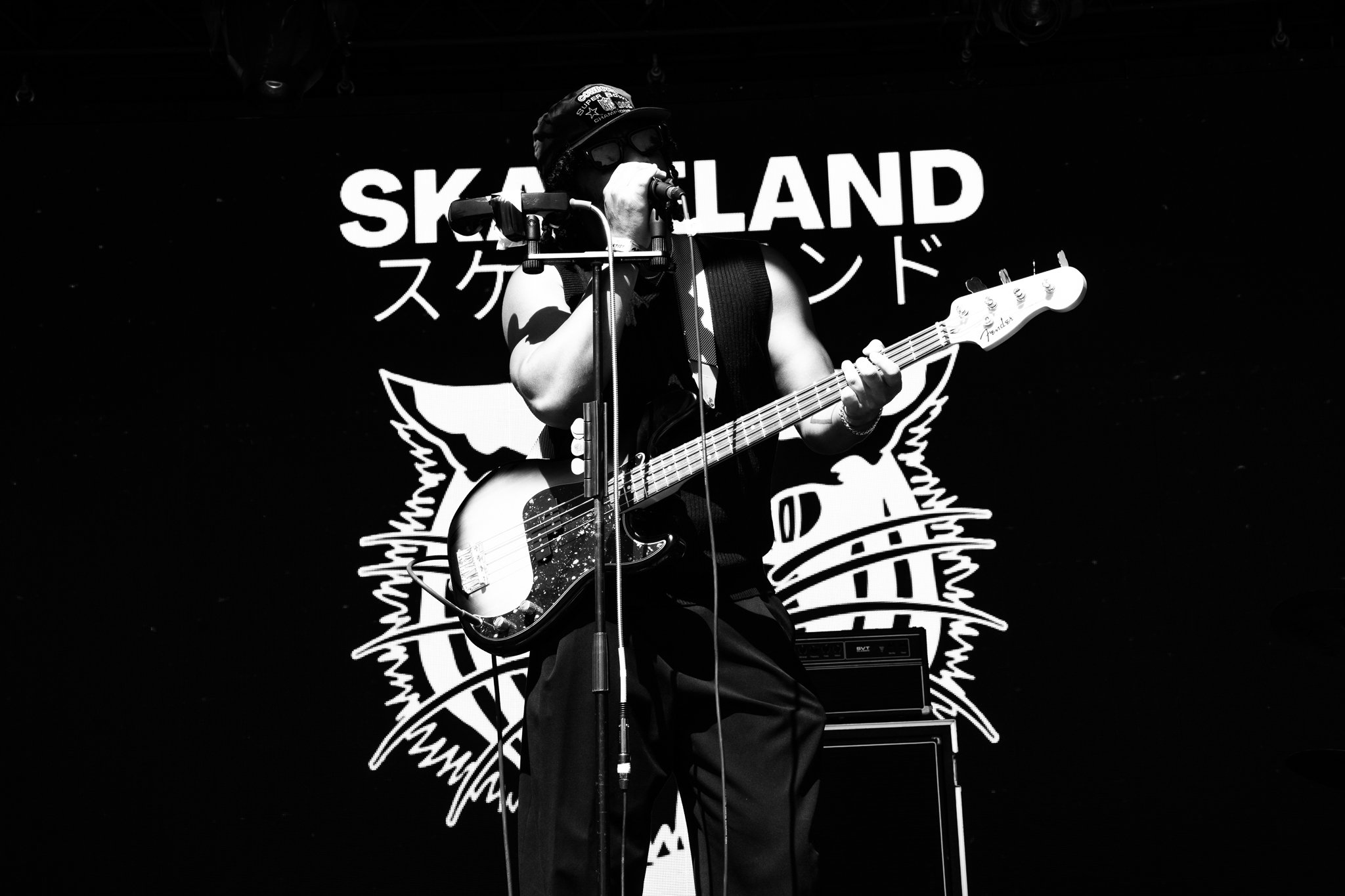  Austin-based indie artist Skateland begins his set at the Coca-Cola Sips &amp; Sounds Music Festival by singing songs from his recent album,  Heavenly Bodies . 