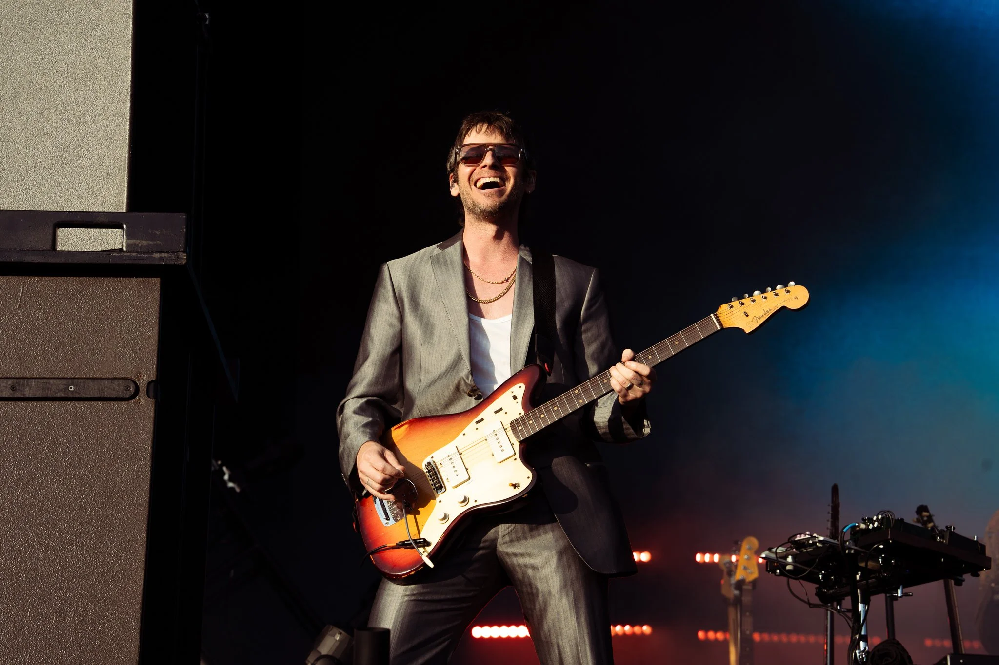  American indie-pop band Foster The People perform a lively set at the Coca-Cola Sips &amp; Sounds Music Festival. 