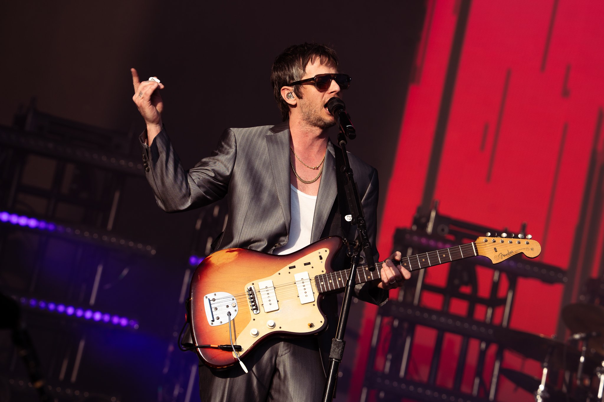  American indie-pop band Foster The People perform a lively set at the Coca-Cola Sips &amp; Sounds Music Festival. 