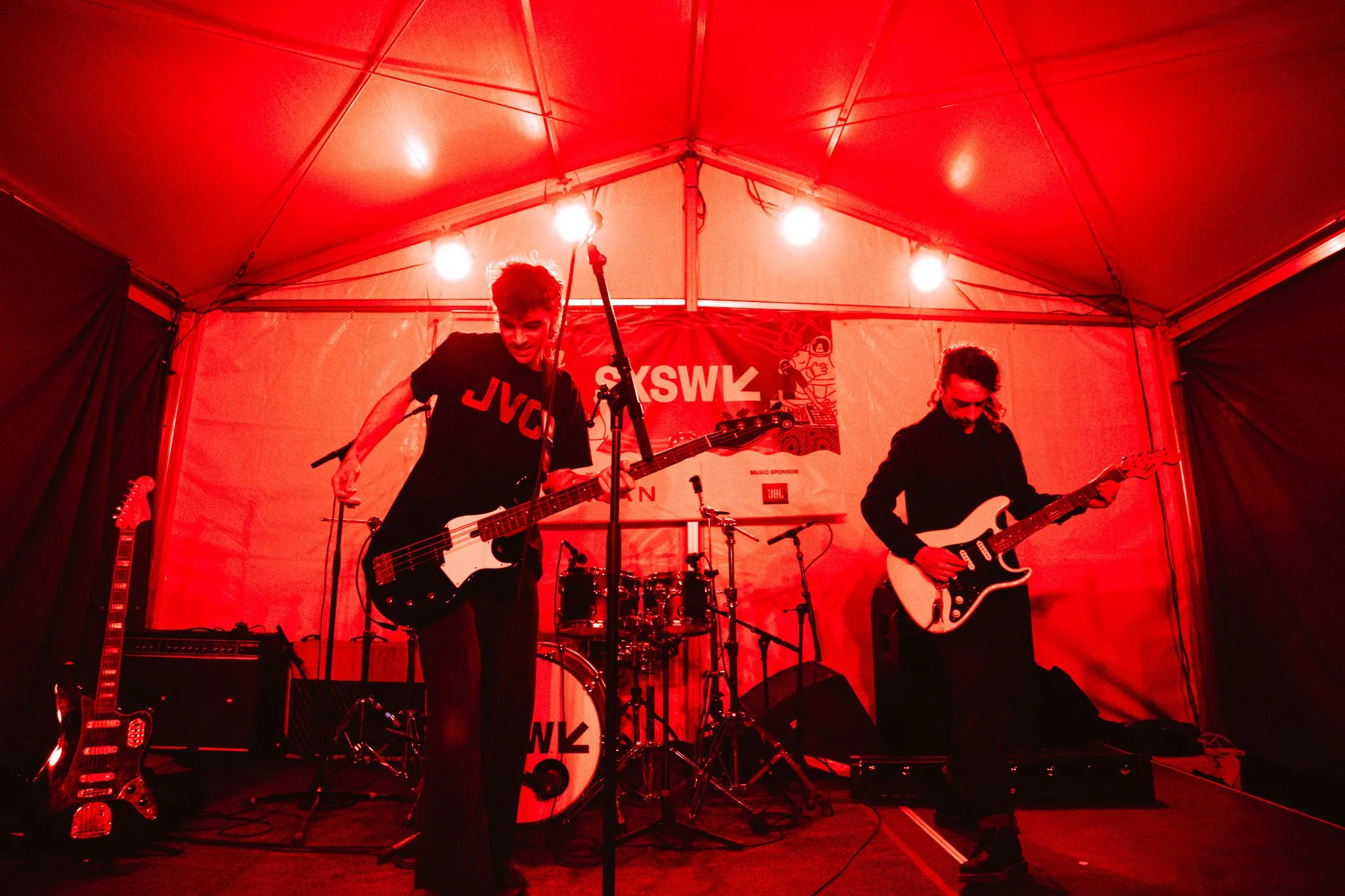  Stare Away rocks out under red lights at Seven Spirits’ official SXSW Showcase. 