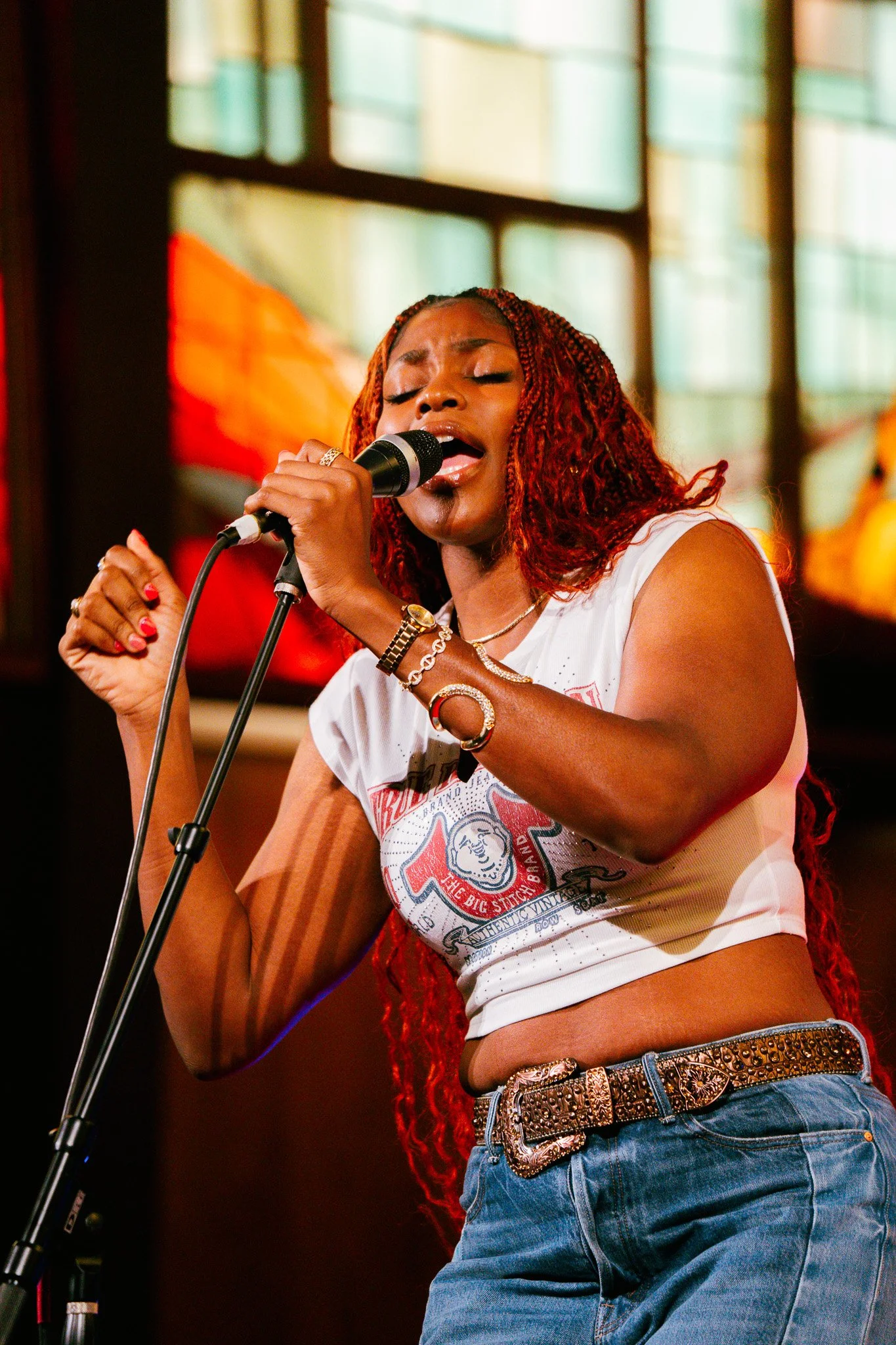  Texas native Blessing Jolie performed an acoustic, intimate set on the final night of SXSW at Central Presbyterian Church. 