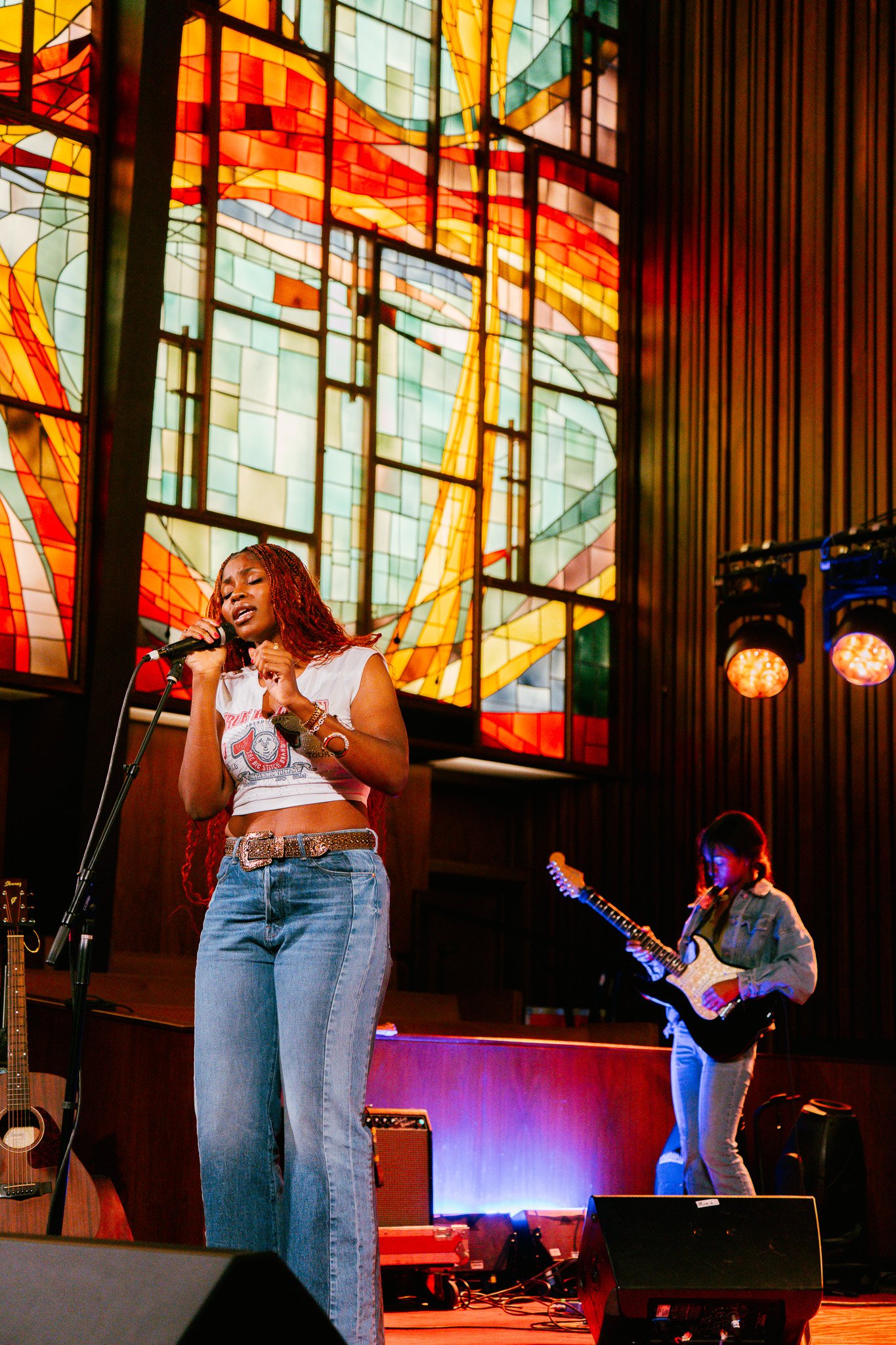  Texas native Blessing Jolie performed an acoustic, intimate set on the final night of SXSW at Central Presbyterian Church. 