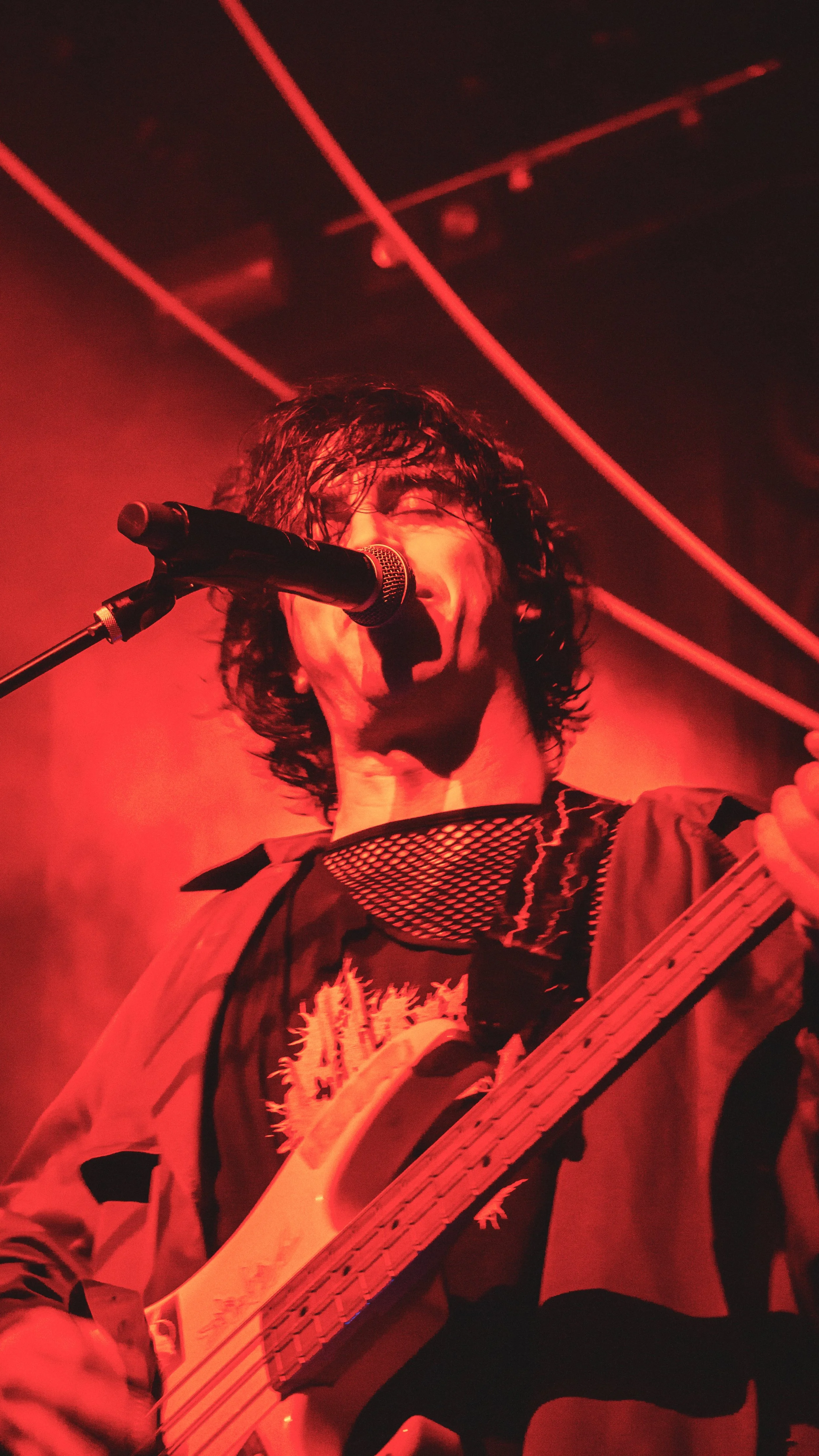  Lead singer of Machine Girl, Matt Stephenson, begins the set with their song “Out by 16 , dead on the scene” from  Wlfgrl , the album that put the band on the map. 