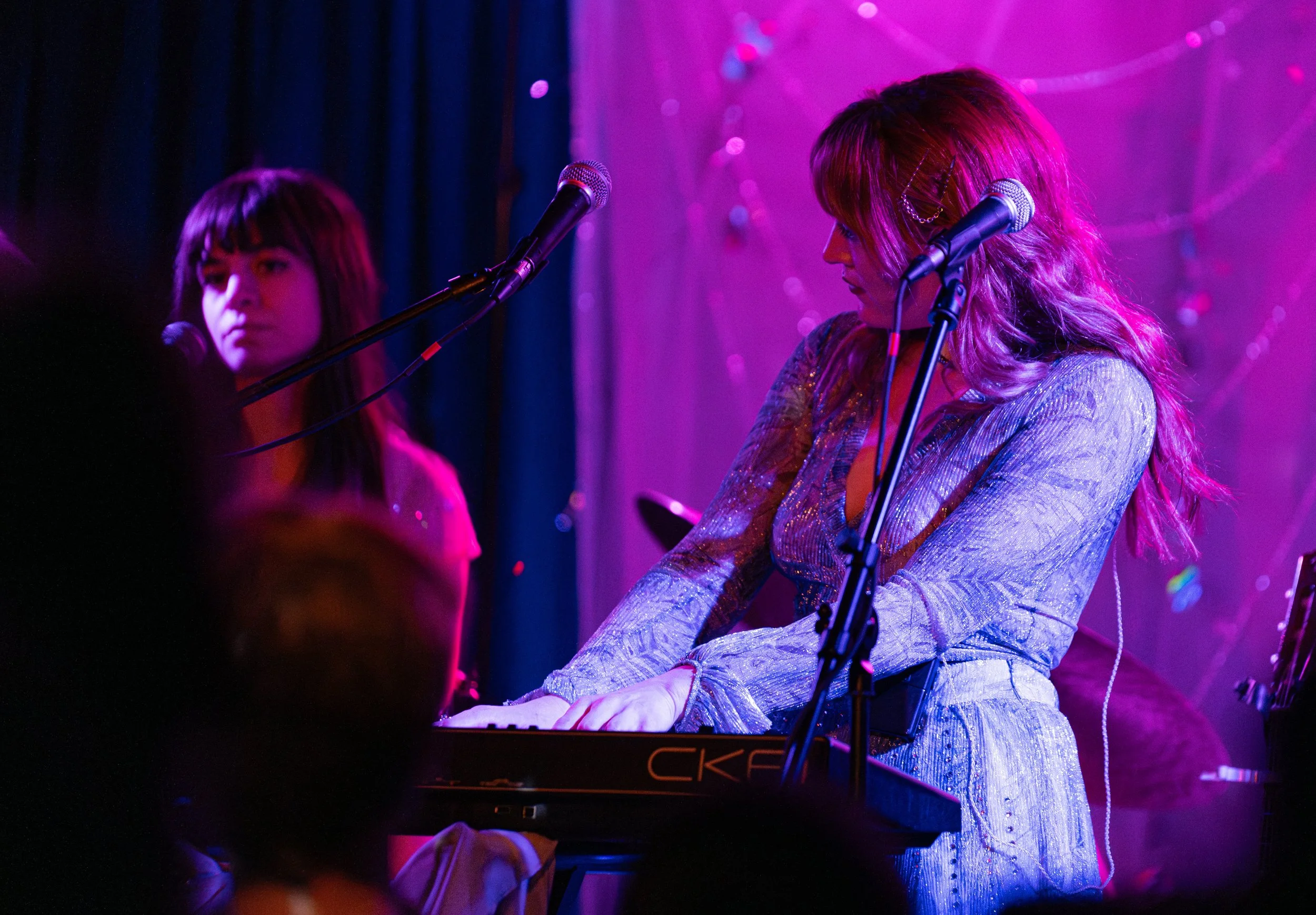  Murr plays the synth on “Gotta Give,” mixing her ethereal vocals with funky synth notes. 