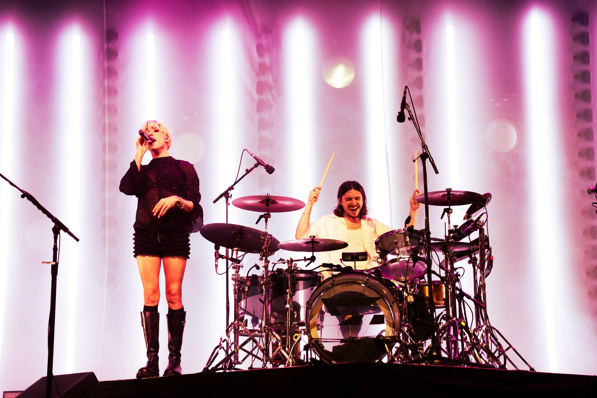  Rainbow Kitten Surprise rhythmically performs its folk-rock track “Our Song.” 