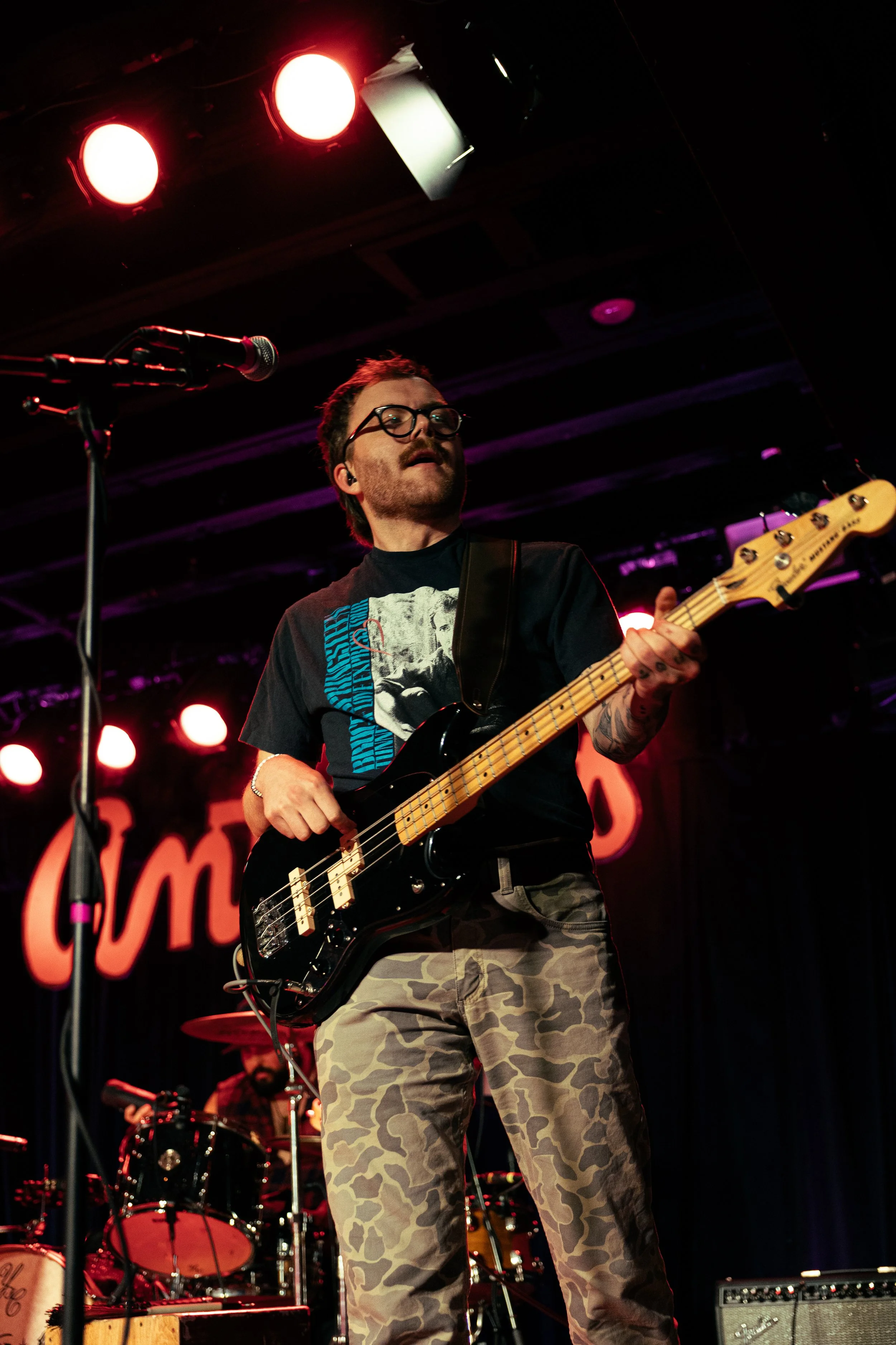  Bassist Jefferson Rinck grooves along as Kagen sings “The Reaper.” 