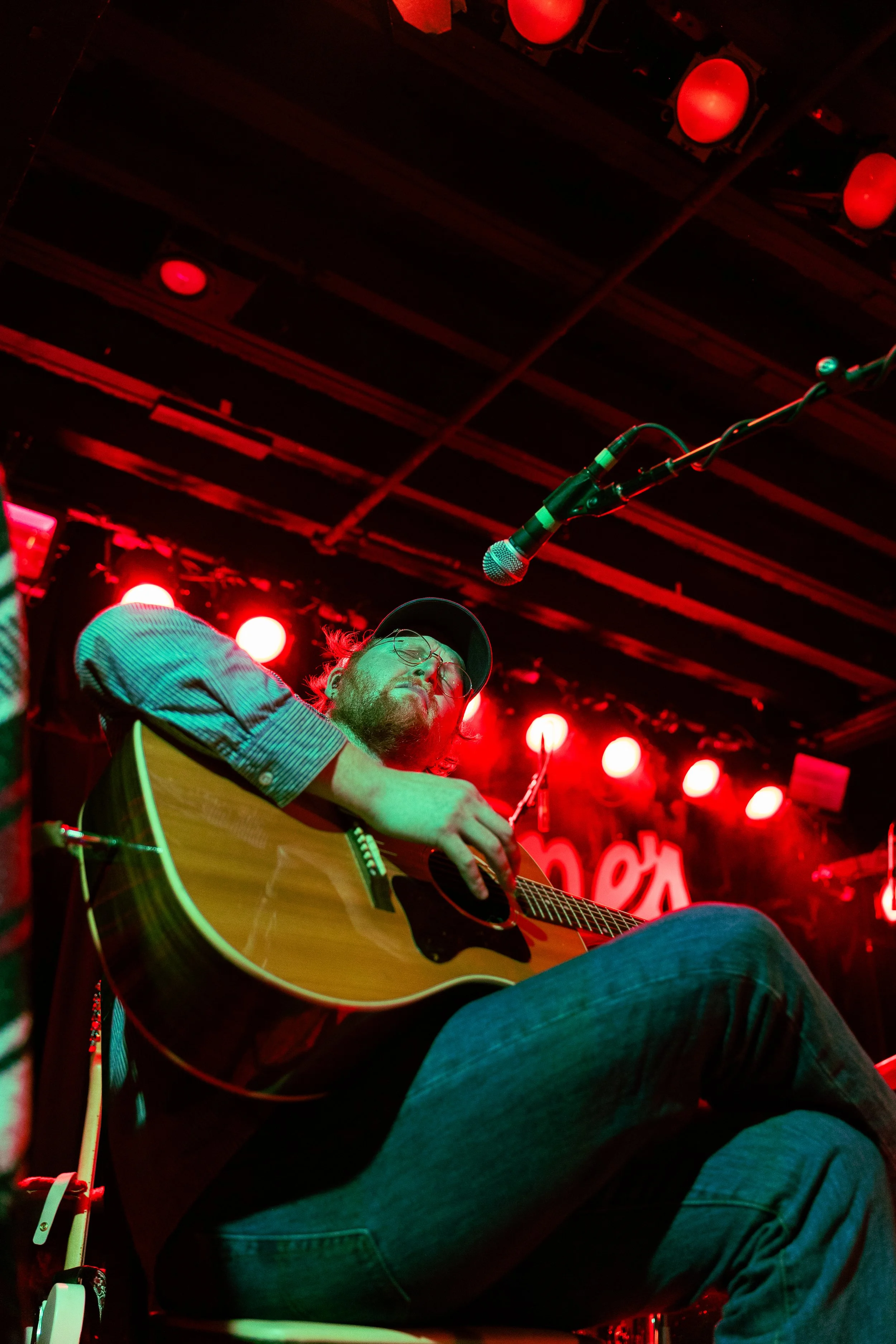  Guitarist Sam Johnston gets lost in the music as he plays “Black Lung” from Kagen’s 2025 album. 