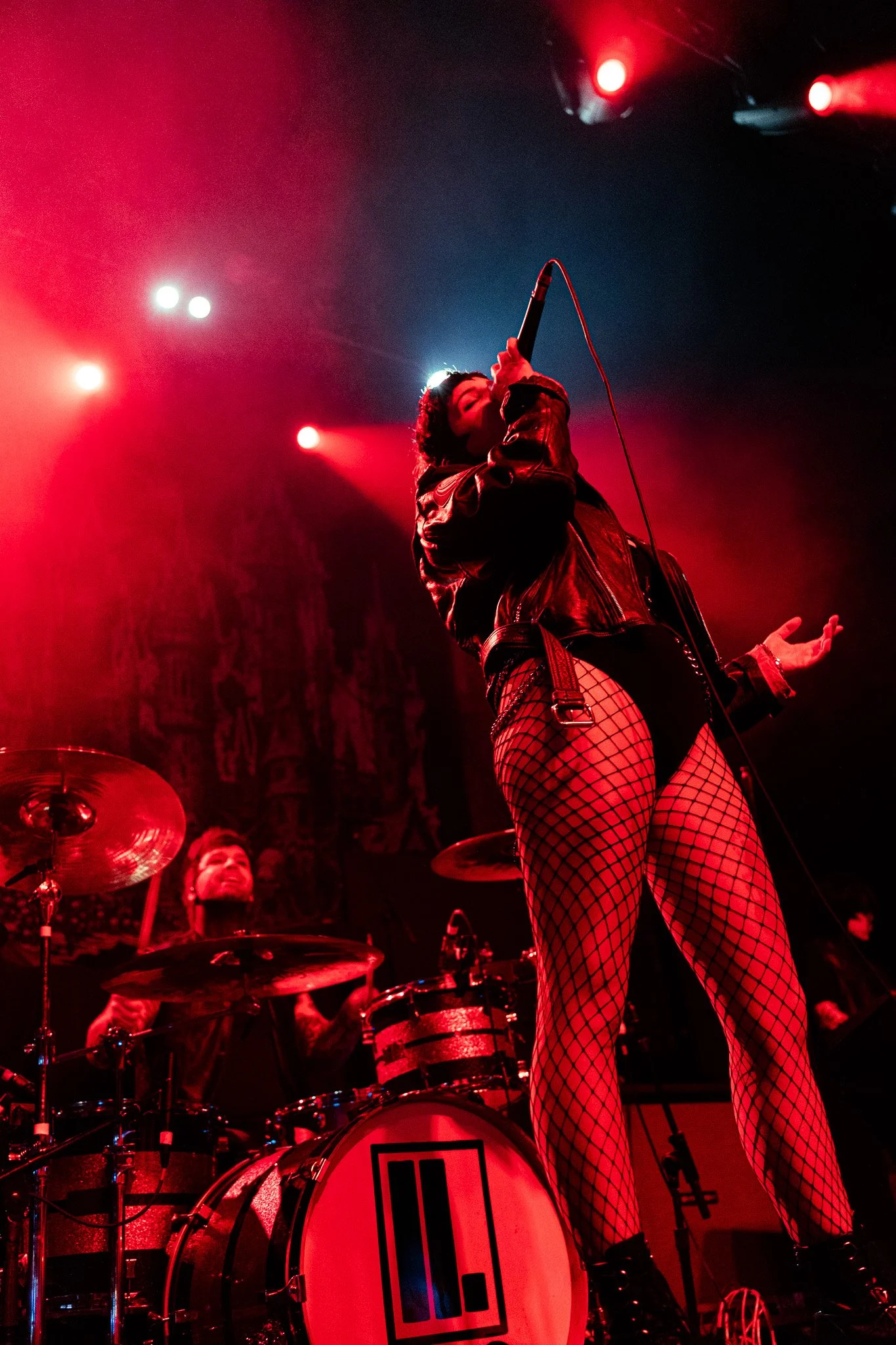  English rock band Creeper kicks off the night performing songs from its latest album  Sanguivore II: Mistress of Death . 