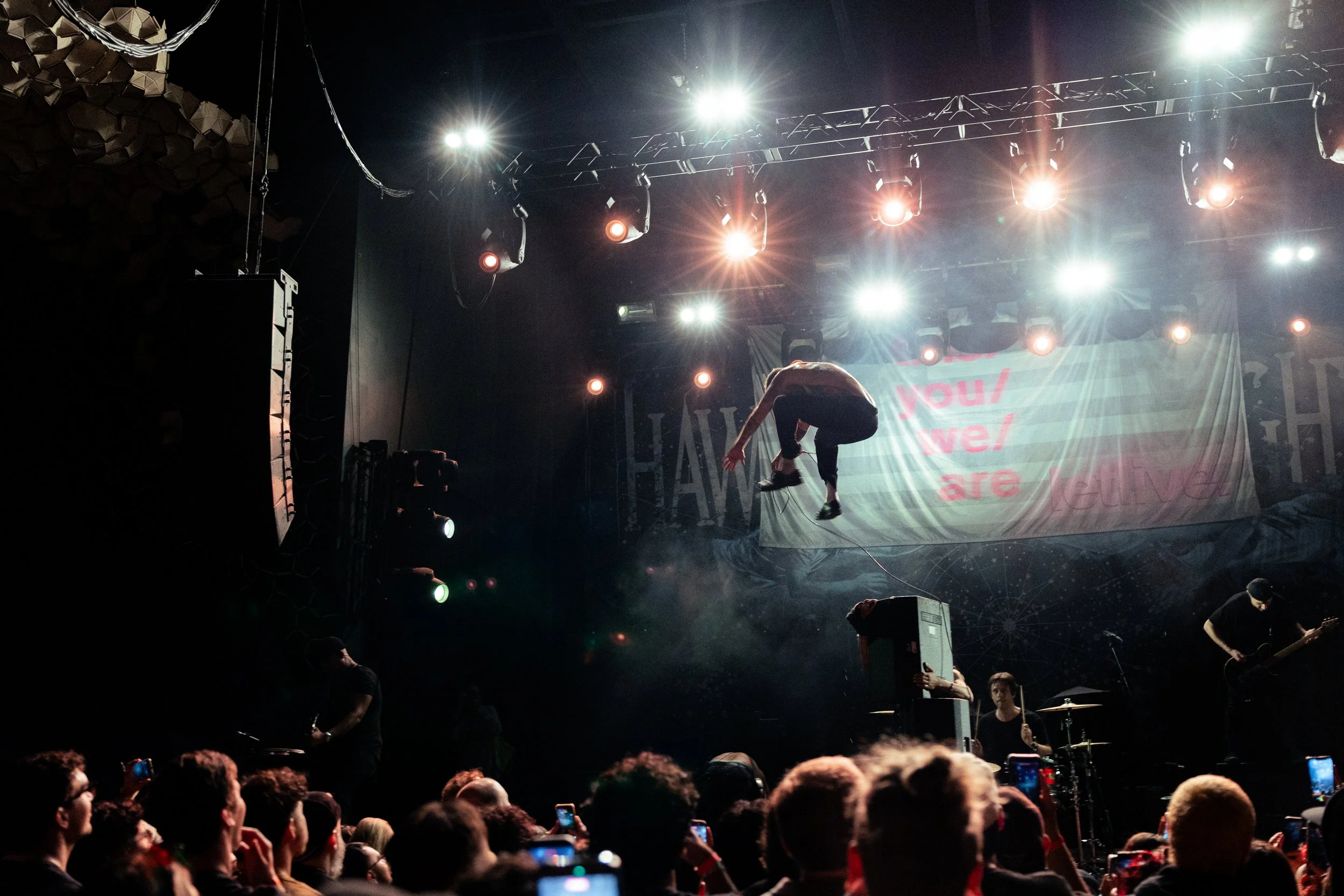  &nbsp;Los Angeles native rock band Letlive gets the crowd moshing. 