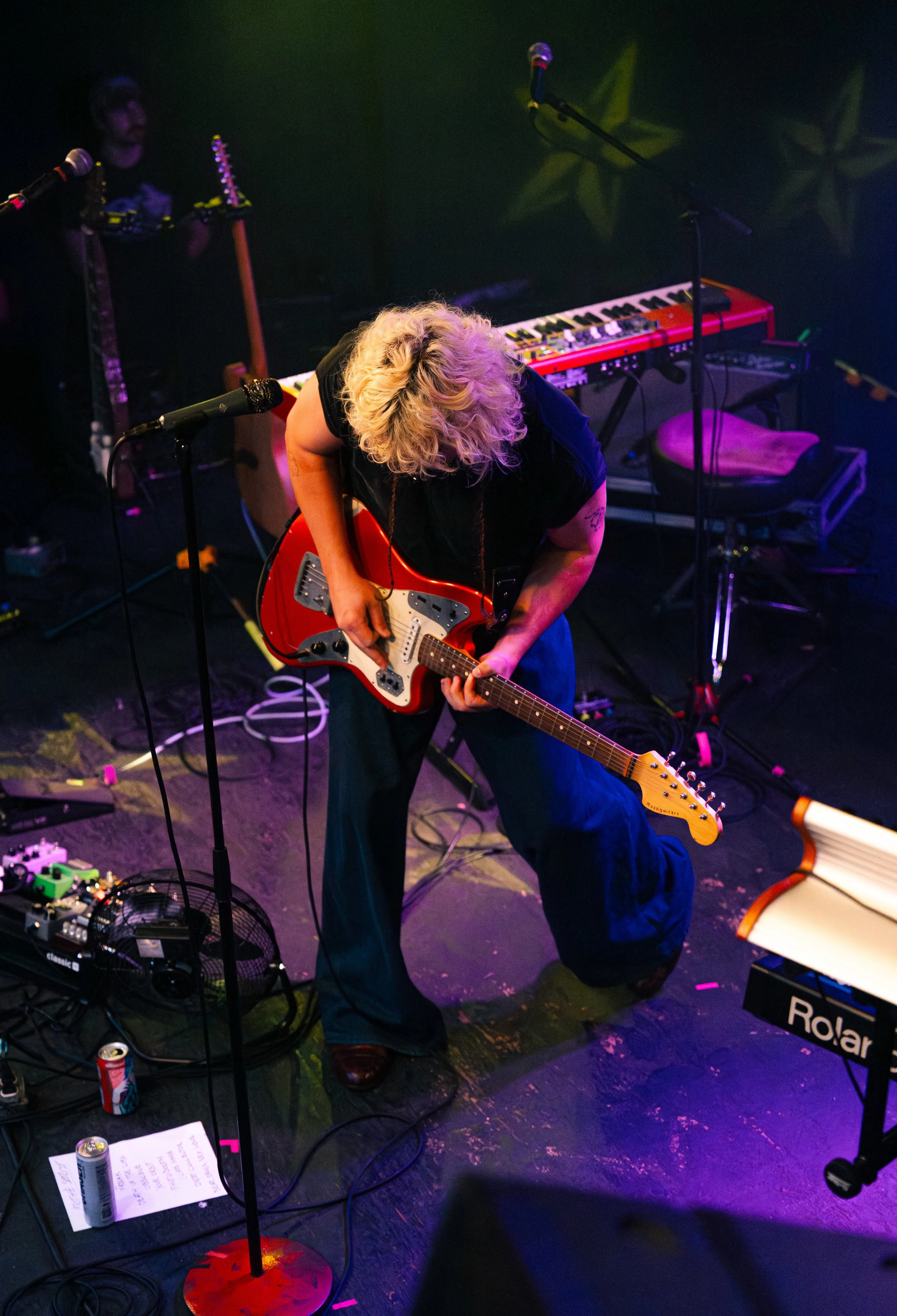  Mothé rocks out on the guitar during “Total Popstar.” 