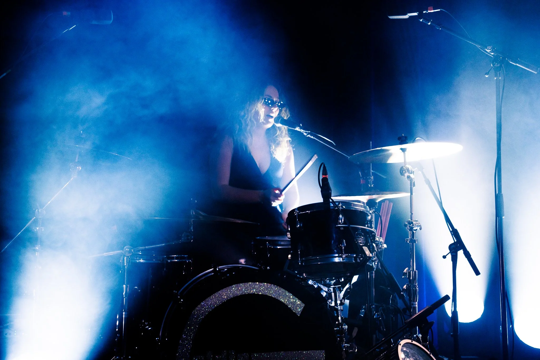  Drummer Zoë McMillan keeps the beat during “The Angel And The Saint.” 