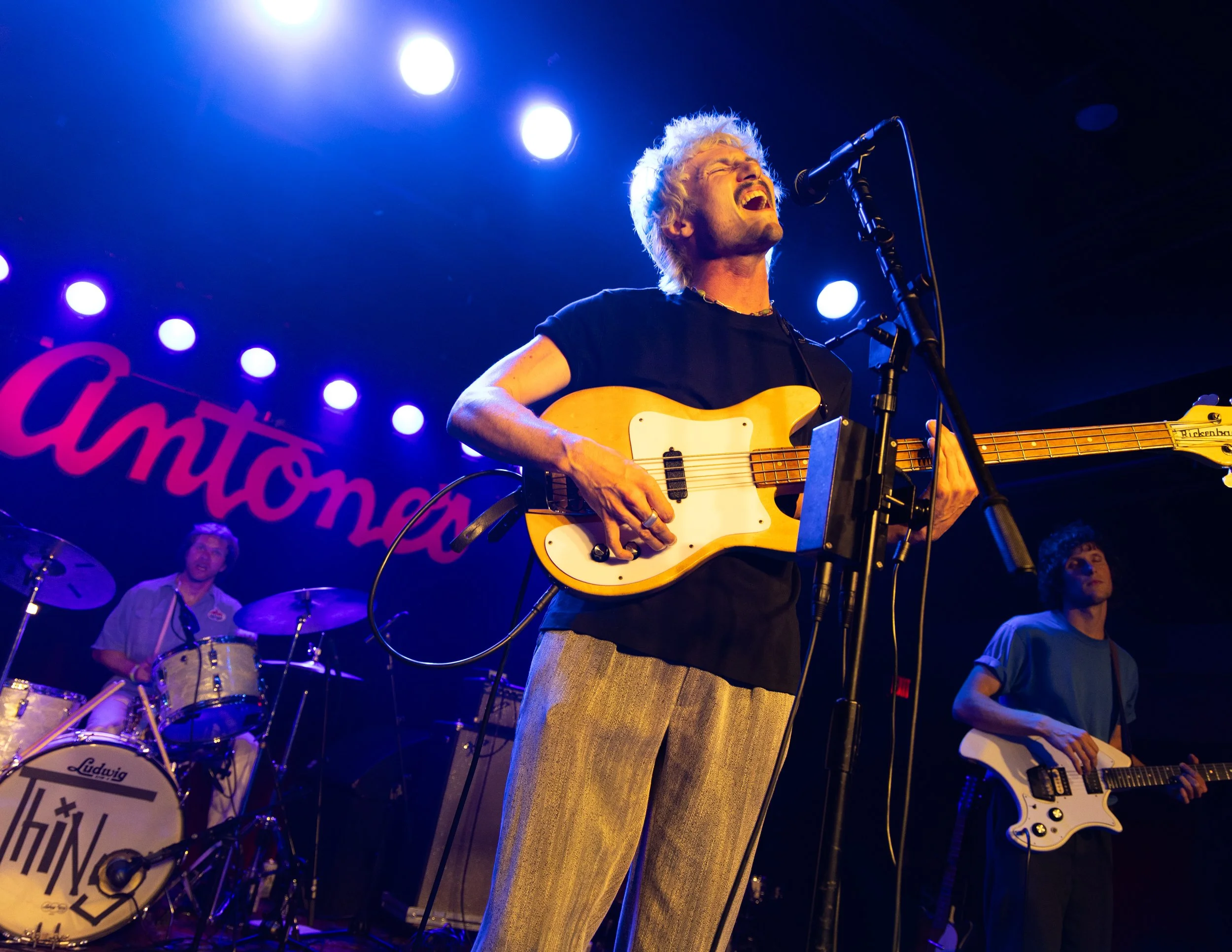  Zane Acord, lead and bassist for The Thing, vocalizes “Dave’s TV” from its latest rock and roll album  The Thing . 