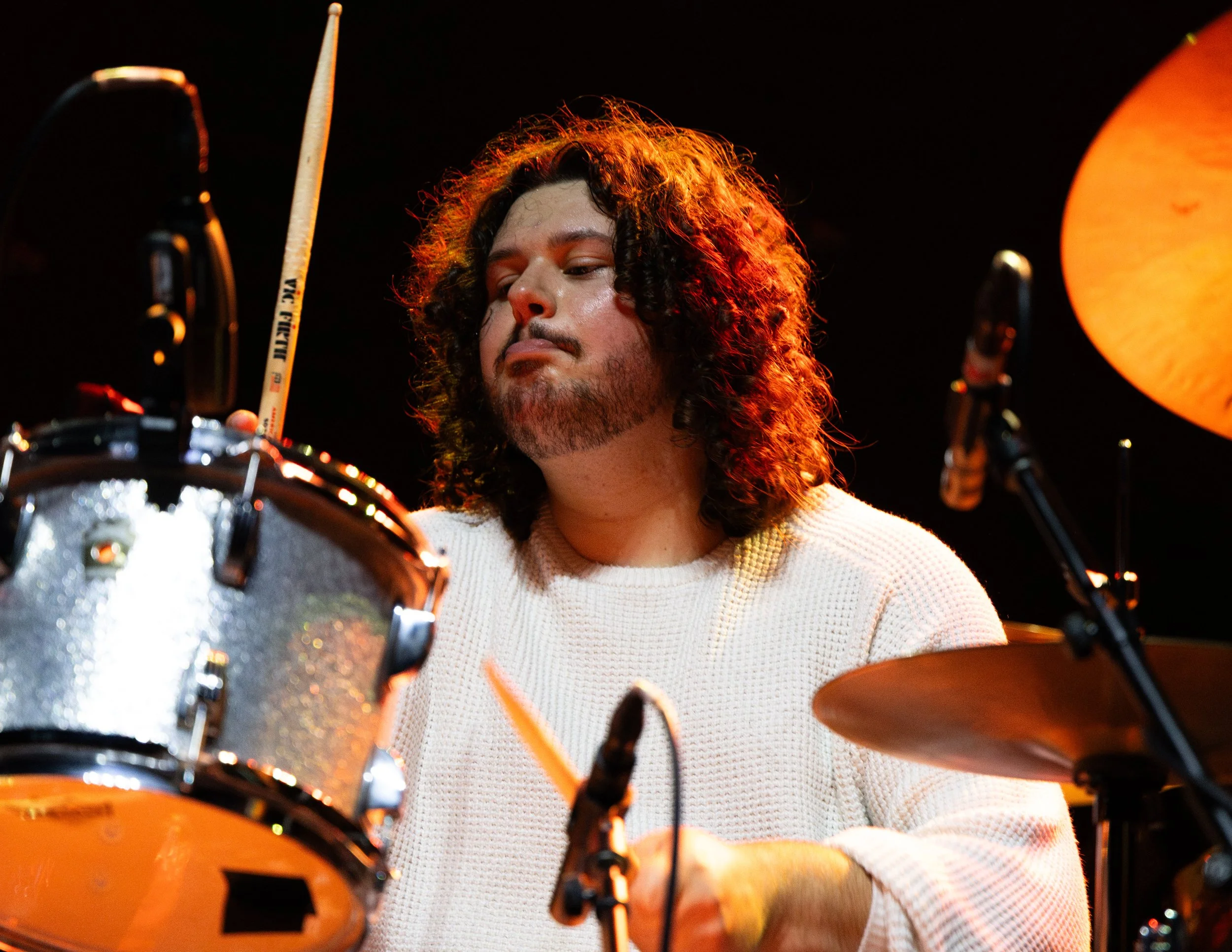  Drummer Ryan Baker keeps the beat to the band’s top song “Too Few Tattoos.” 