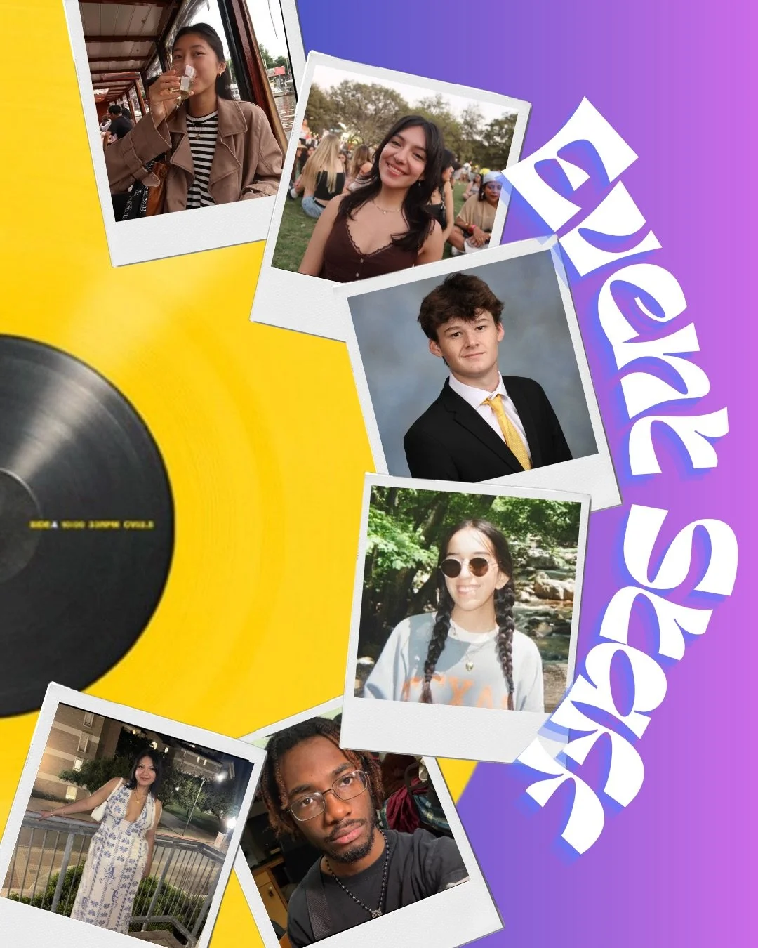 Introducing the Spring &lsquo;26 event staff! ⭐️ 

They have all done an amazing job this semester and add so much fun to our team! 🎤