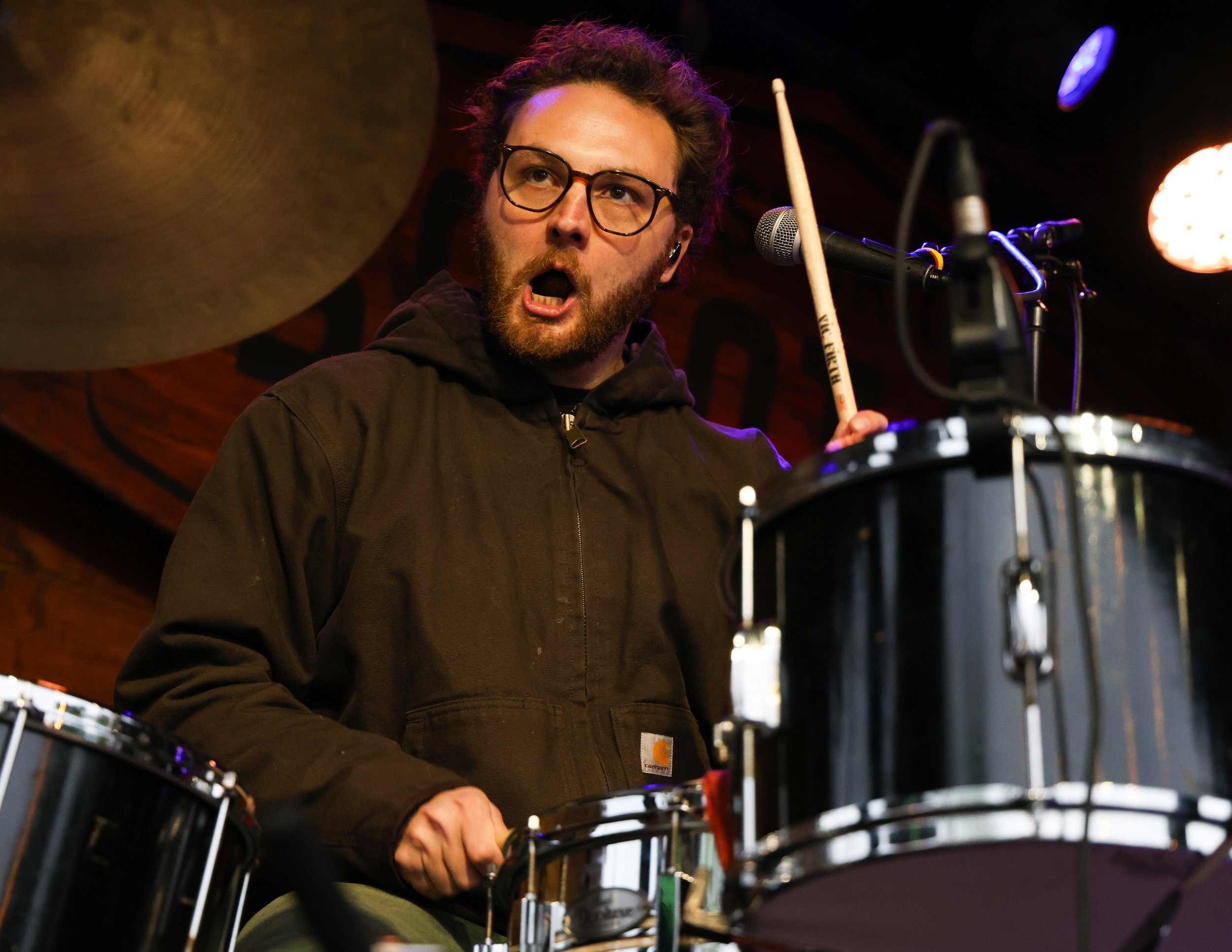  Drummer Ethan Standard keeps the beat to “Holdup.” 