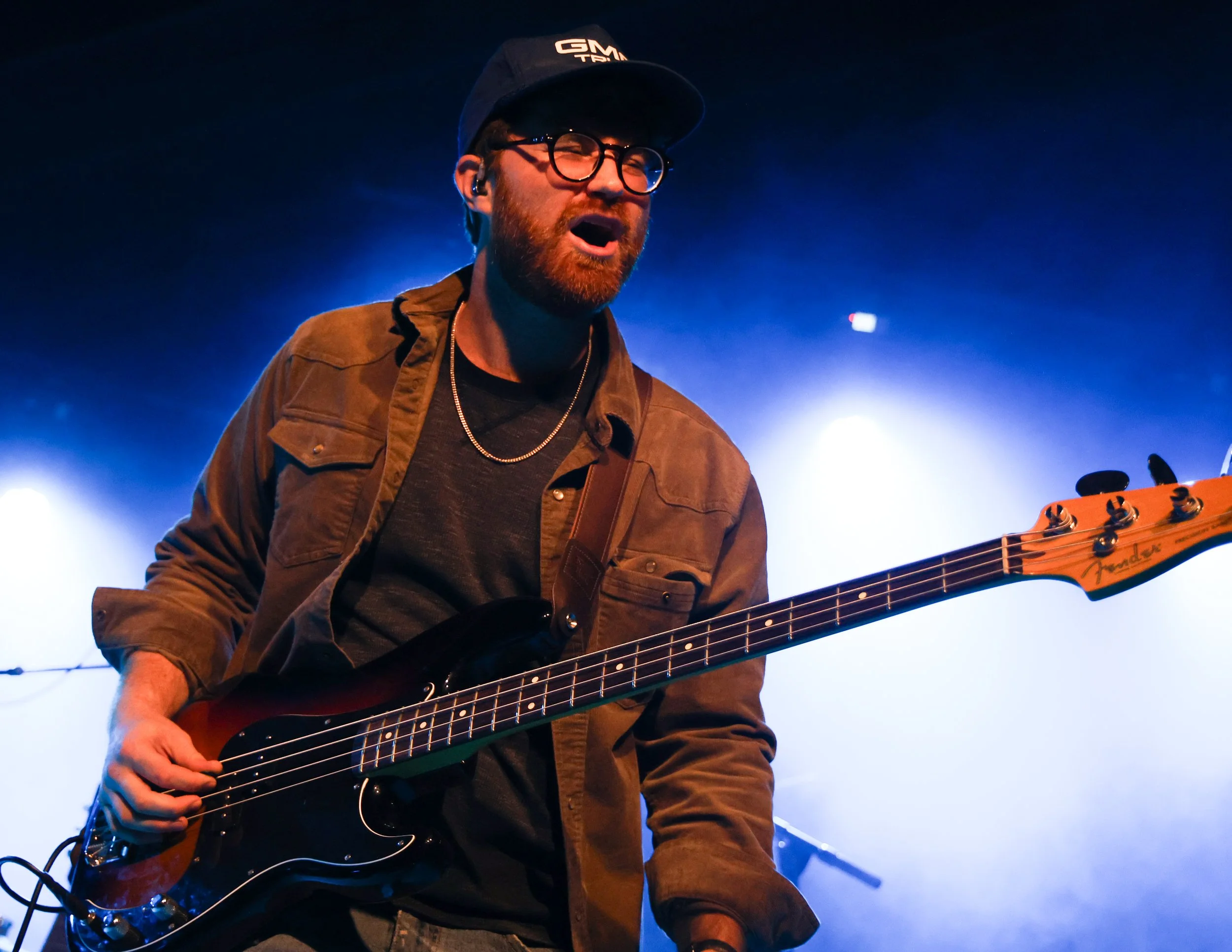  Bassist Micah Von fervently plays “Super Bowl Sunday.” 