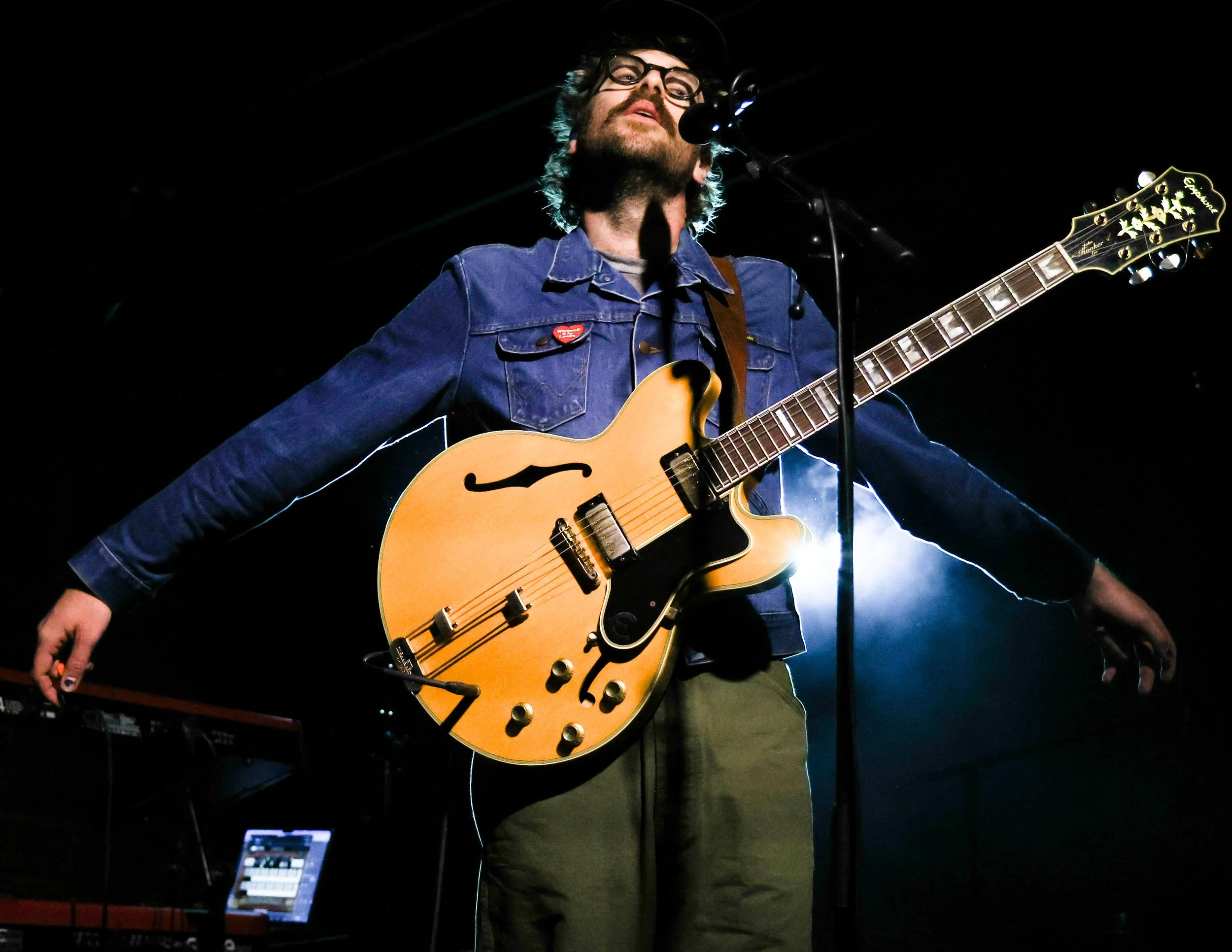  Settine spreads his arms as he performs “Off the Lawn.” 