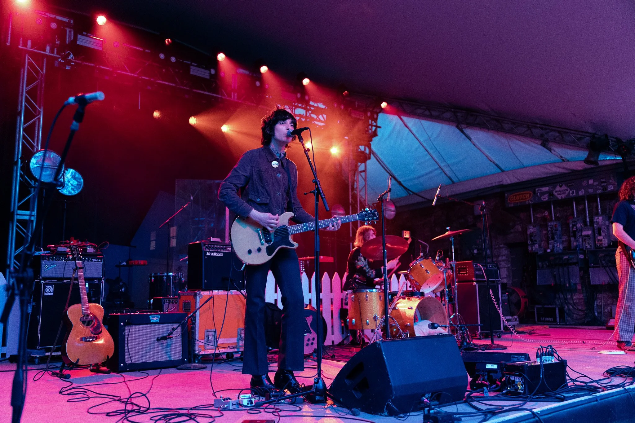  Lo-fi pop artist Sharp Pins, also known as Kai Slater, sets the mood for the night during his opening performance. 