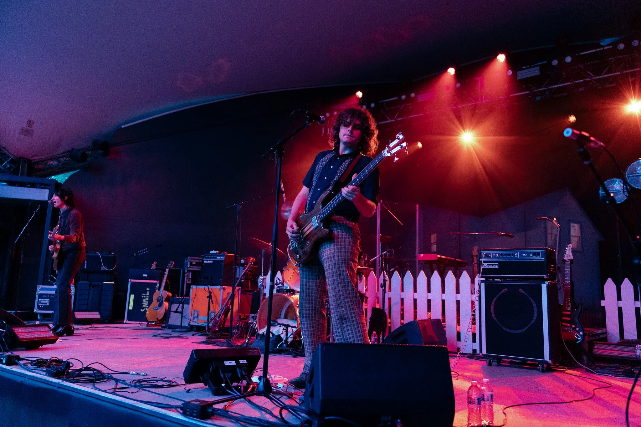  Lo-fi pop artist Sharp Pins, also known as Kai Slater, sets the mood for the night during his opening performance. 