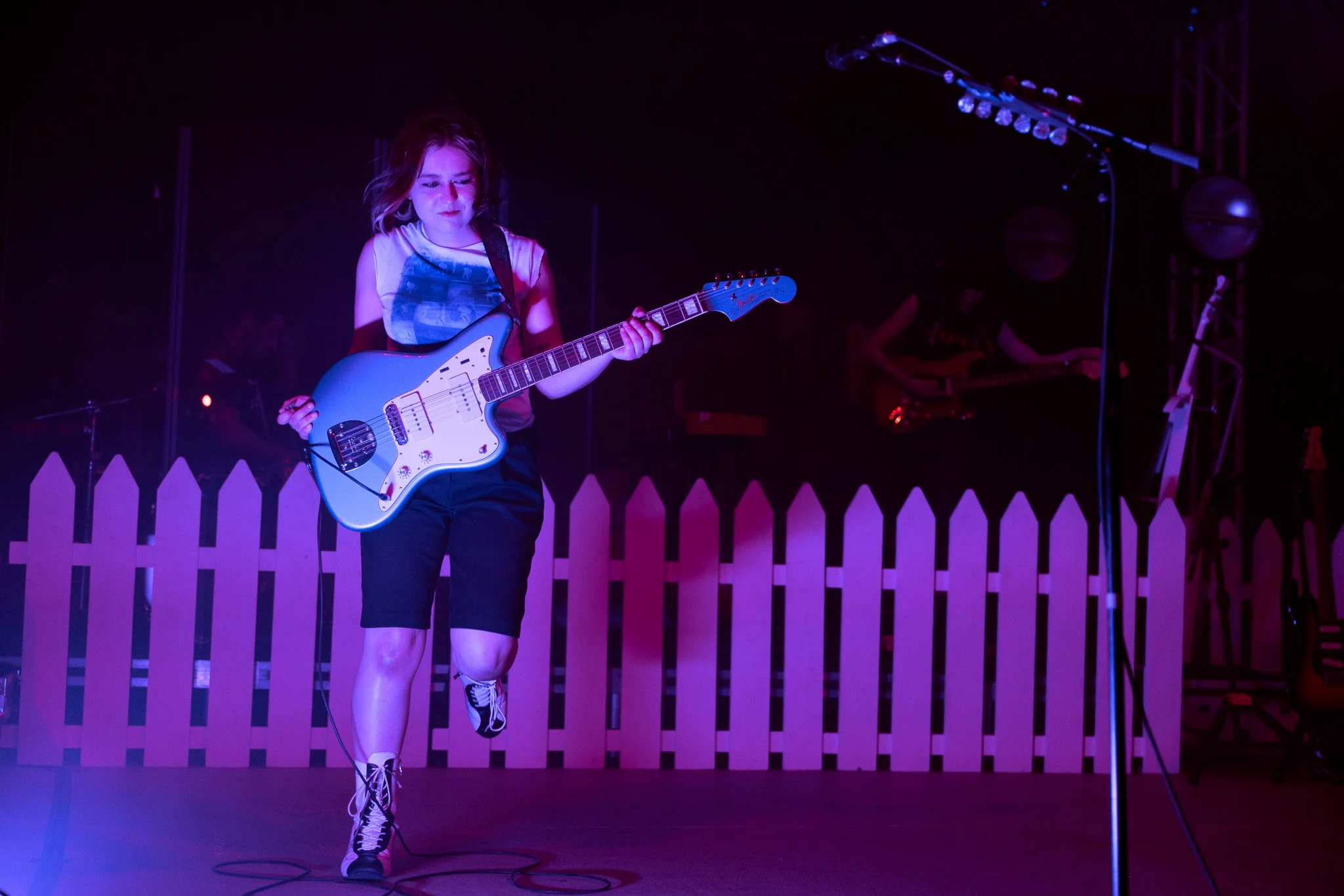  Jordan energetically moves around the stage during her performance of “Heat Wave” from her 2018 album  Lush . 