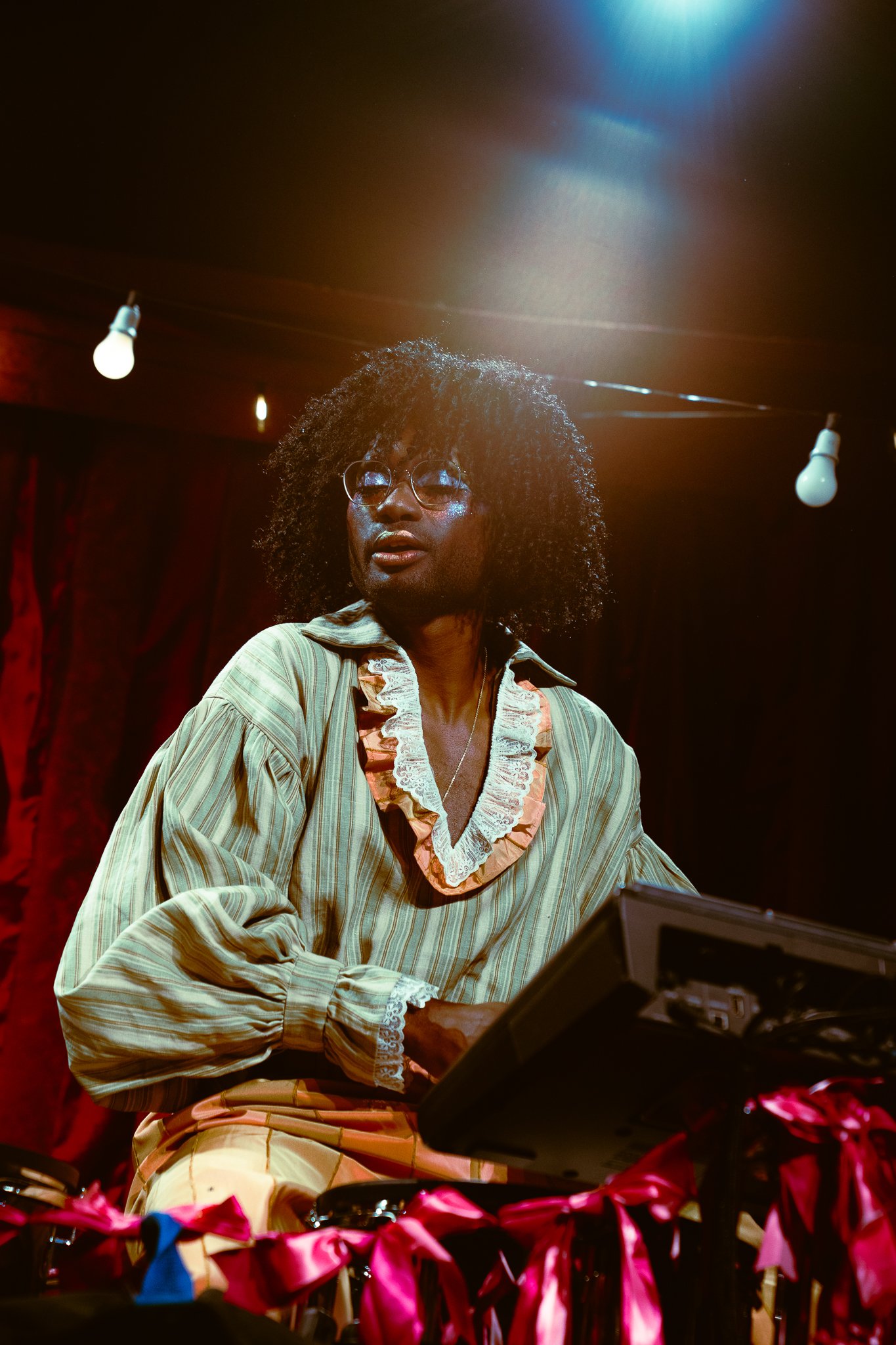  Drummer Freddy, also known as Lance Shipp, keeps the beat during “Sweet Surrender.” 